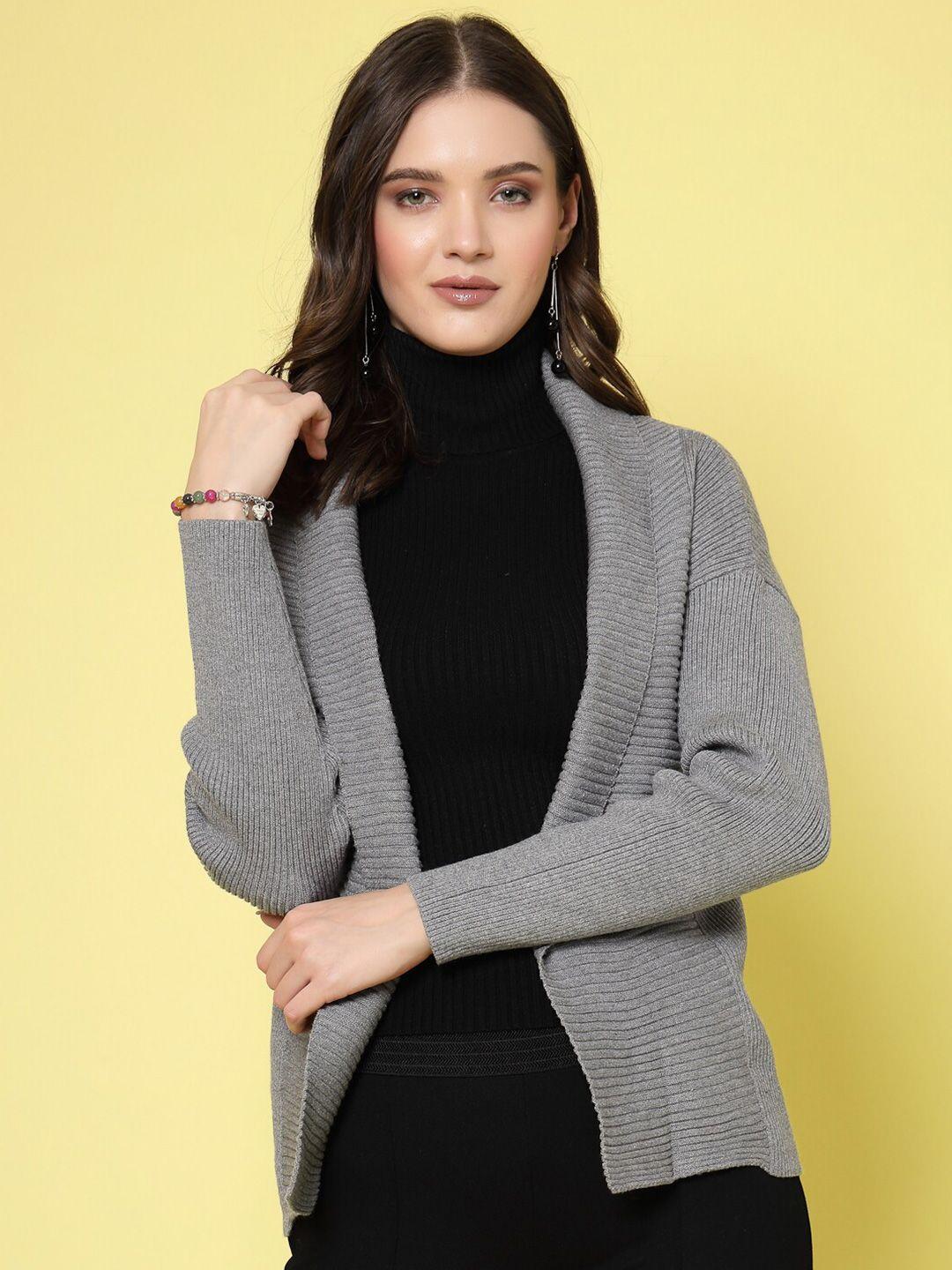 mafadeny shawl collar open front shrug