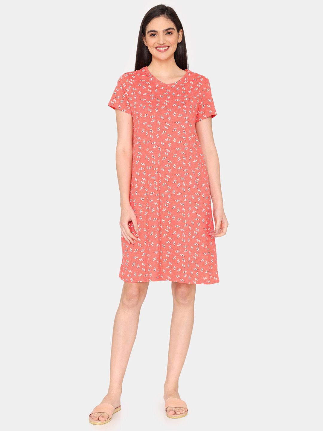 rosaline by zivame floral printed t-shirt nightdress