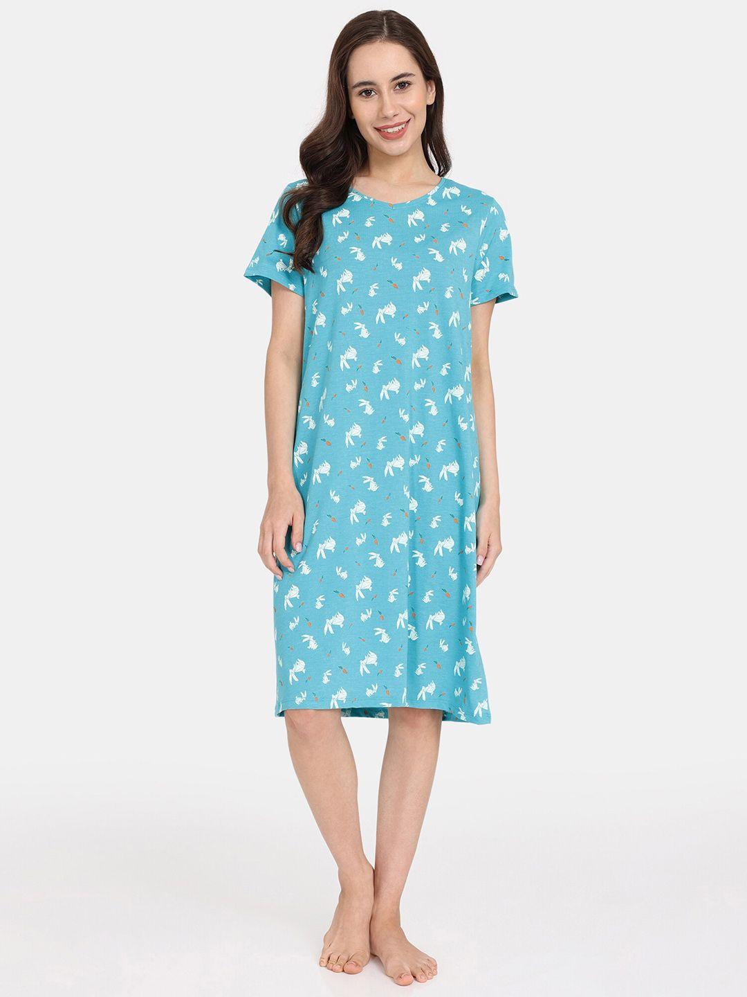 rosaline by zivame floral printed t-shirt nightdress