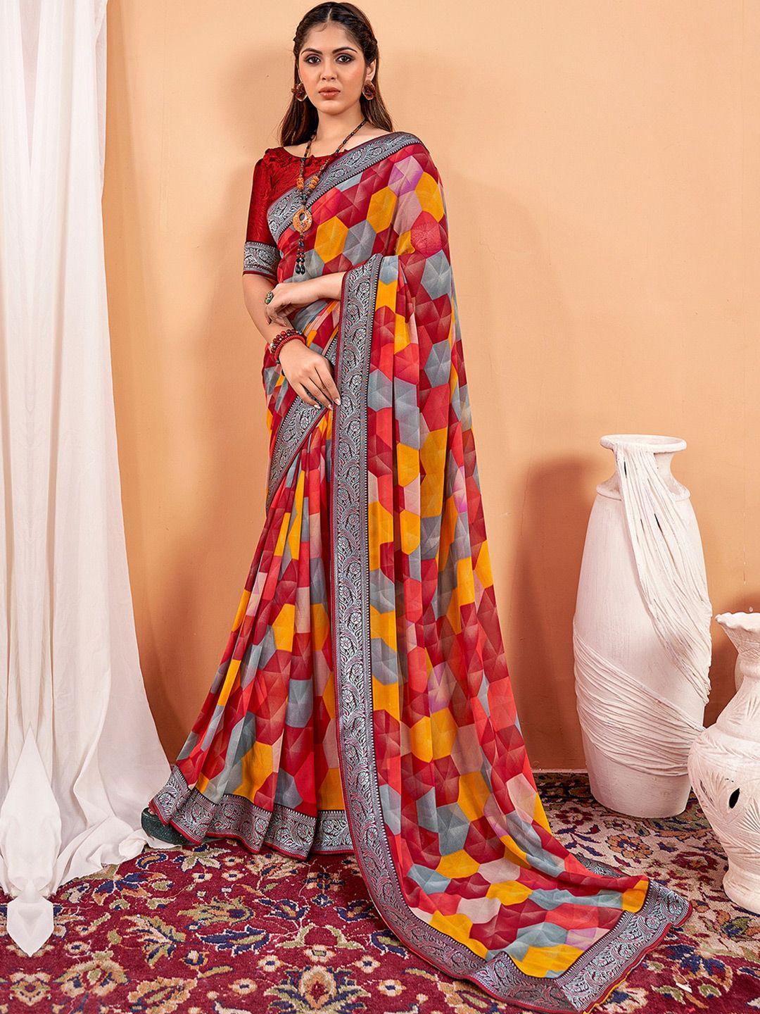 sangria embellished georgette sarees