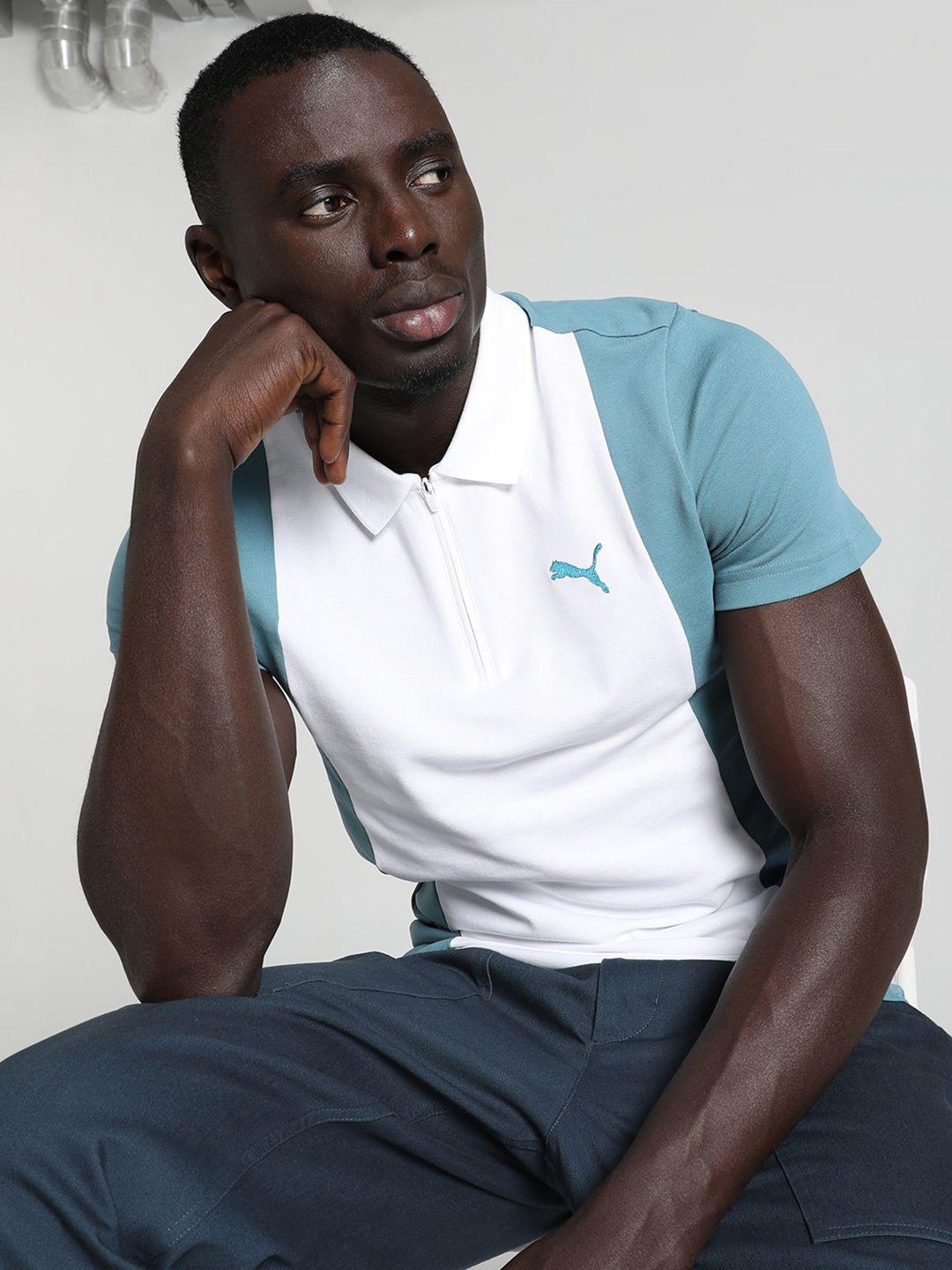 puma colourblock slim fit tshirts