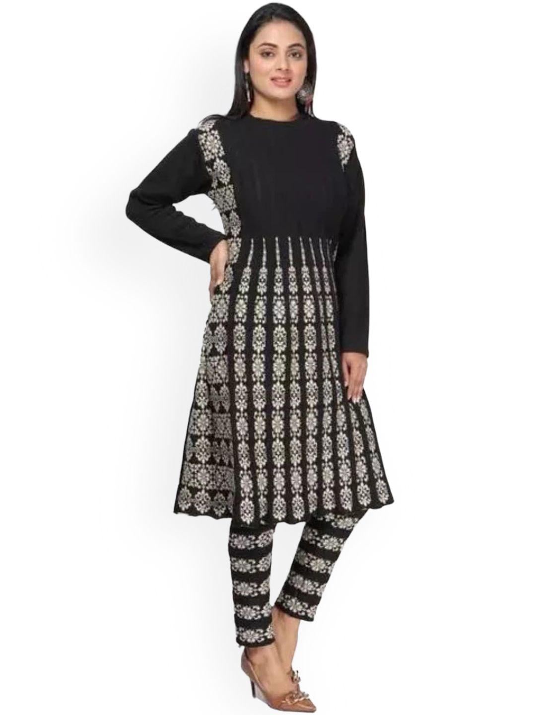 sammyco ethnic motifs printed regular kurta with trousers