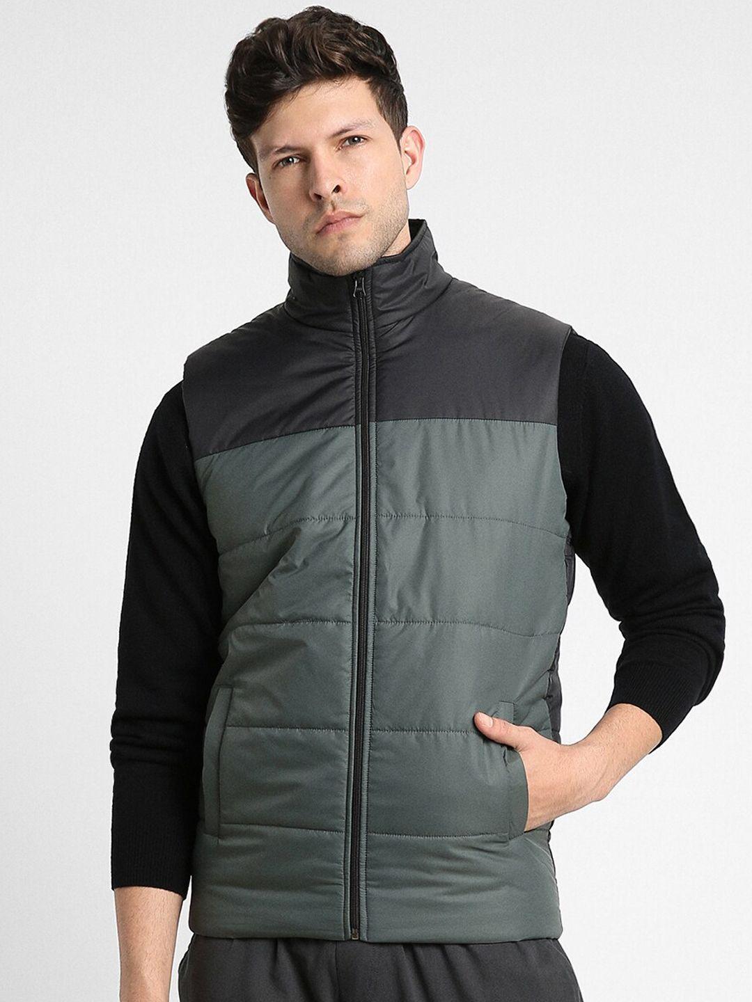 dennis lingo colourblocked quilted jacket