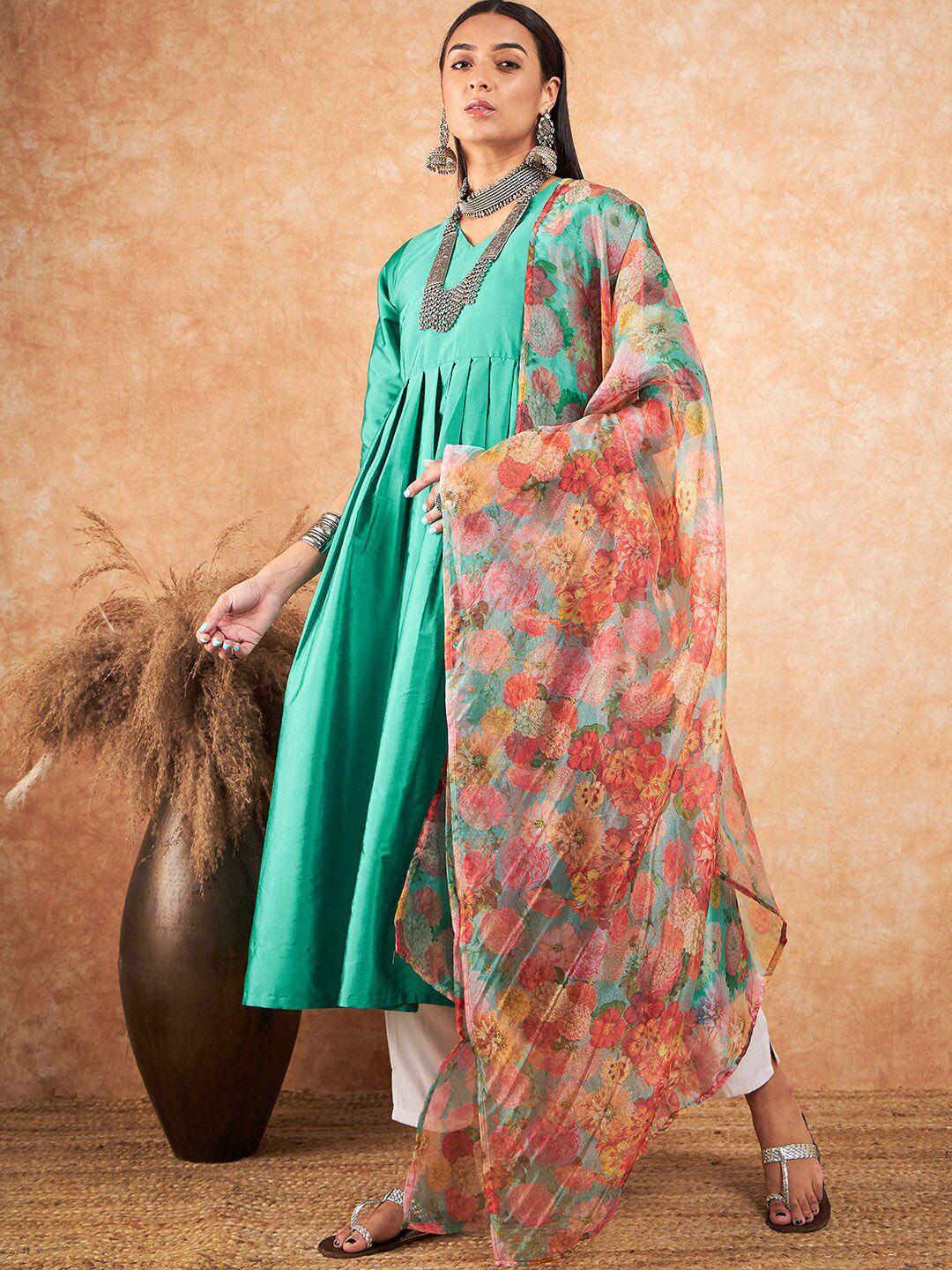 sangria anarkali calf length kurta