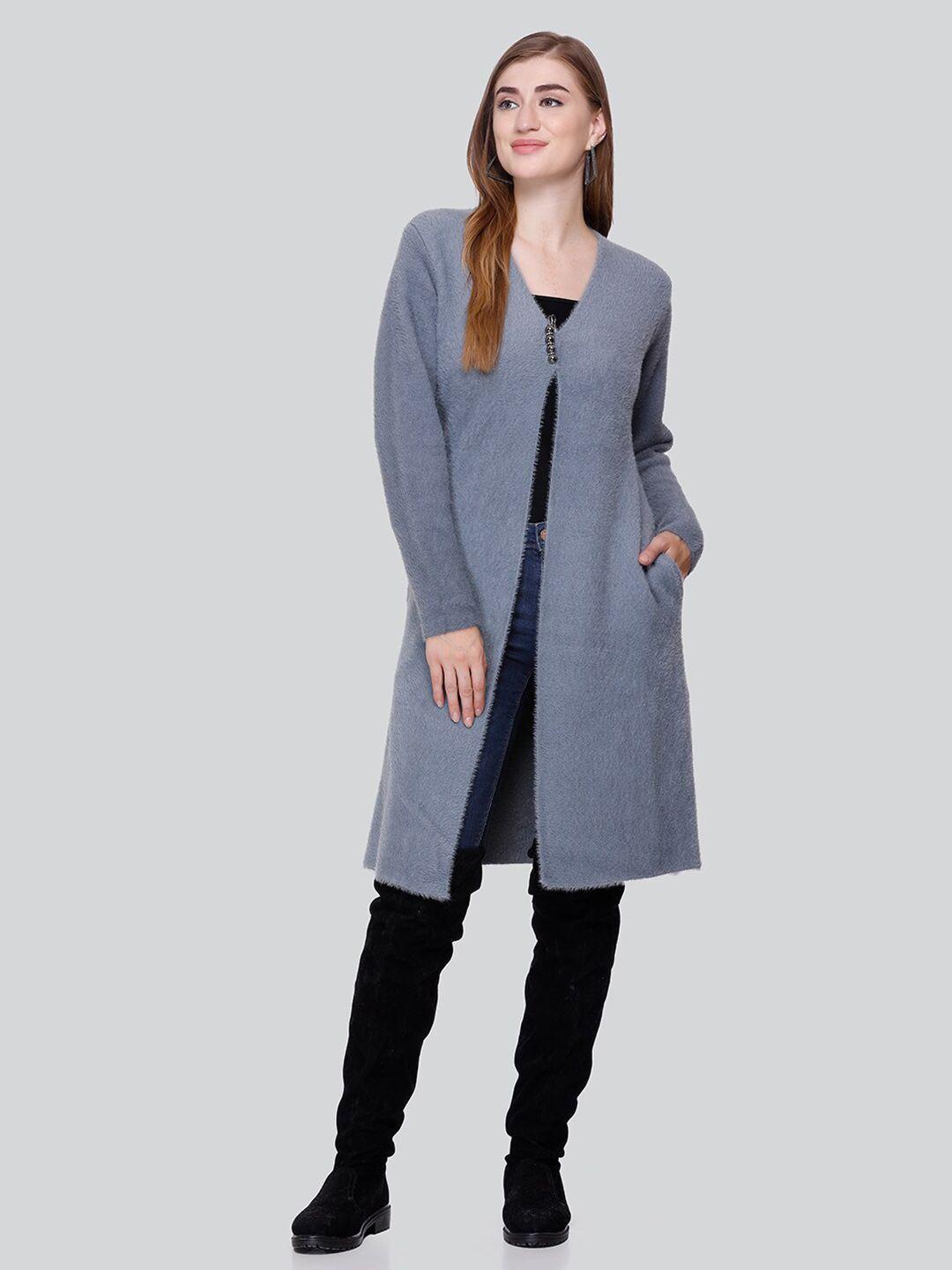 winter wonders self design woollen longline cardigan