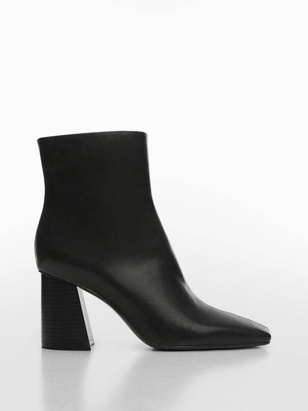 mango regular block heel ankle length boots