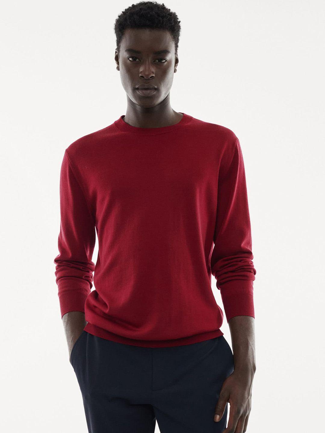 mango man fine-knit woollen pullover