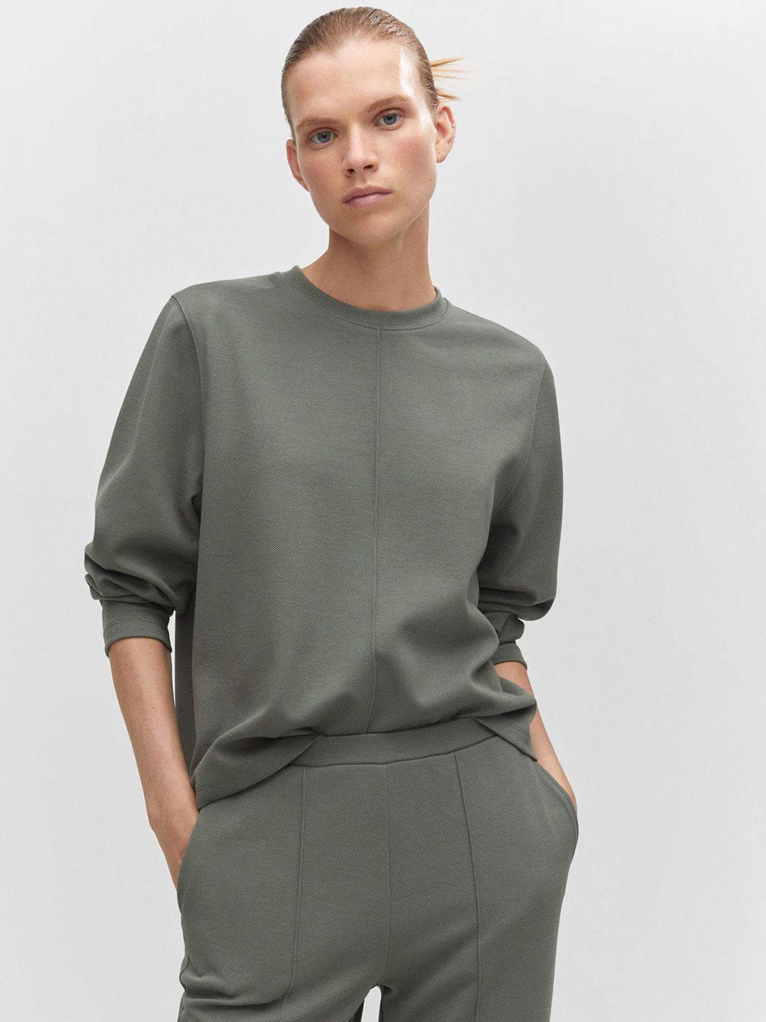 mango round neck regular sweatshirt