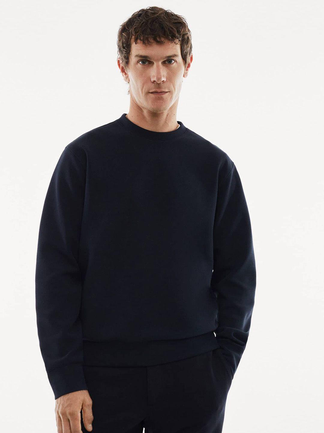 mango man long sleeves round neck sweatshirt