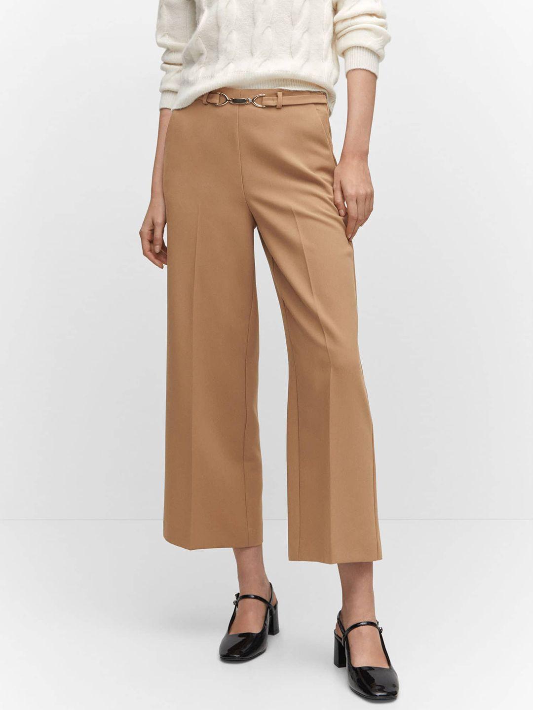 mango women regular fit trousers