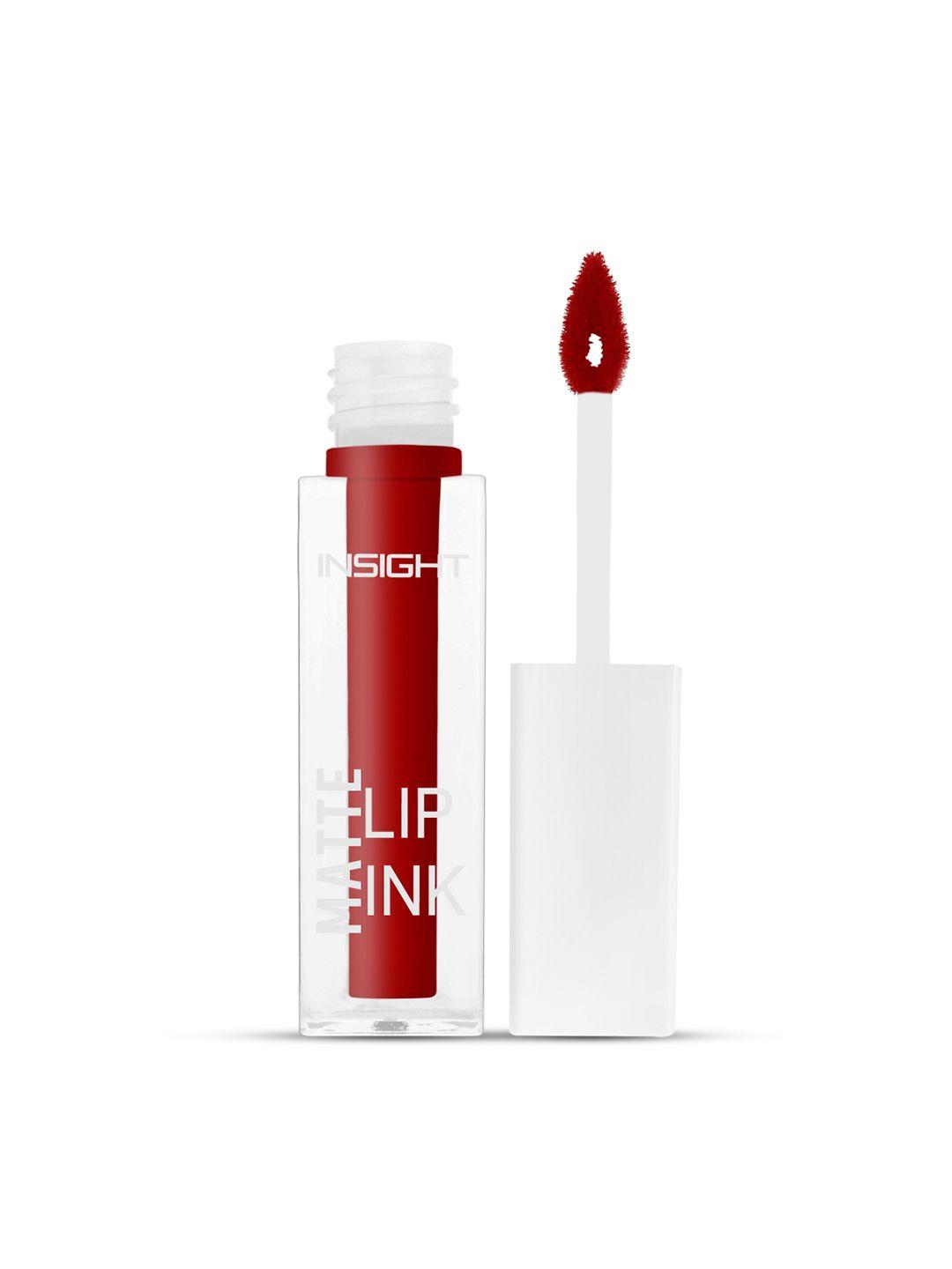 insight cosmetics long-lasting & lightweight waterproof matte lip ink 4g - red ocean