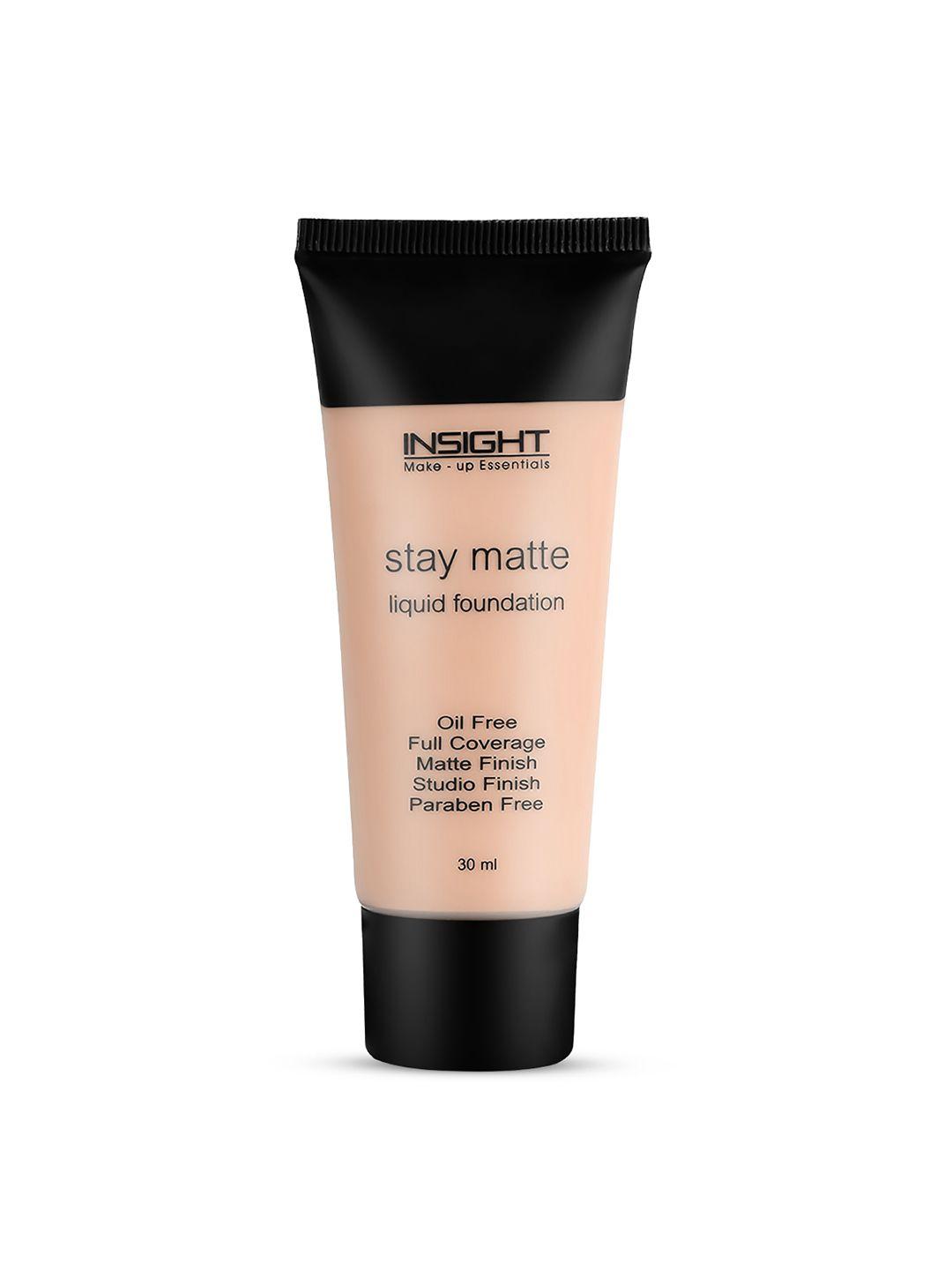 insight cosmetics stay matte oil free studio finish liquid foundation 30ml - caramel