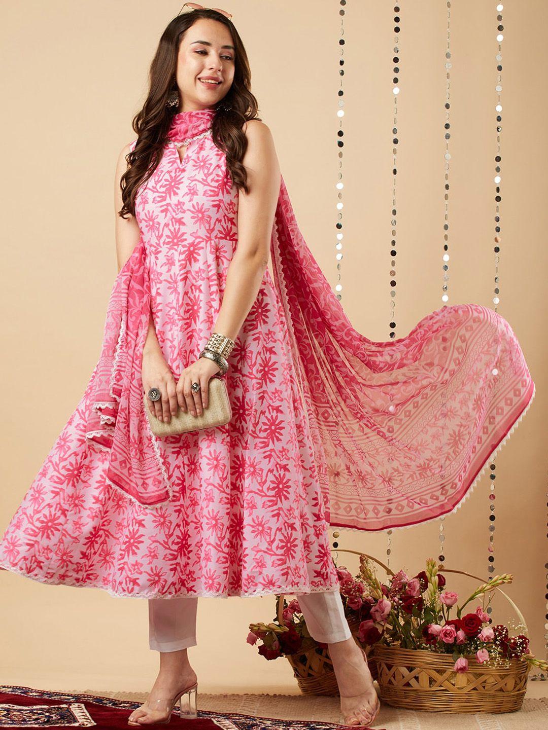 kalini ethnic motifs printed kurta with trousers & dupatta