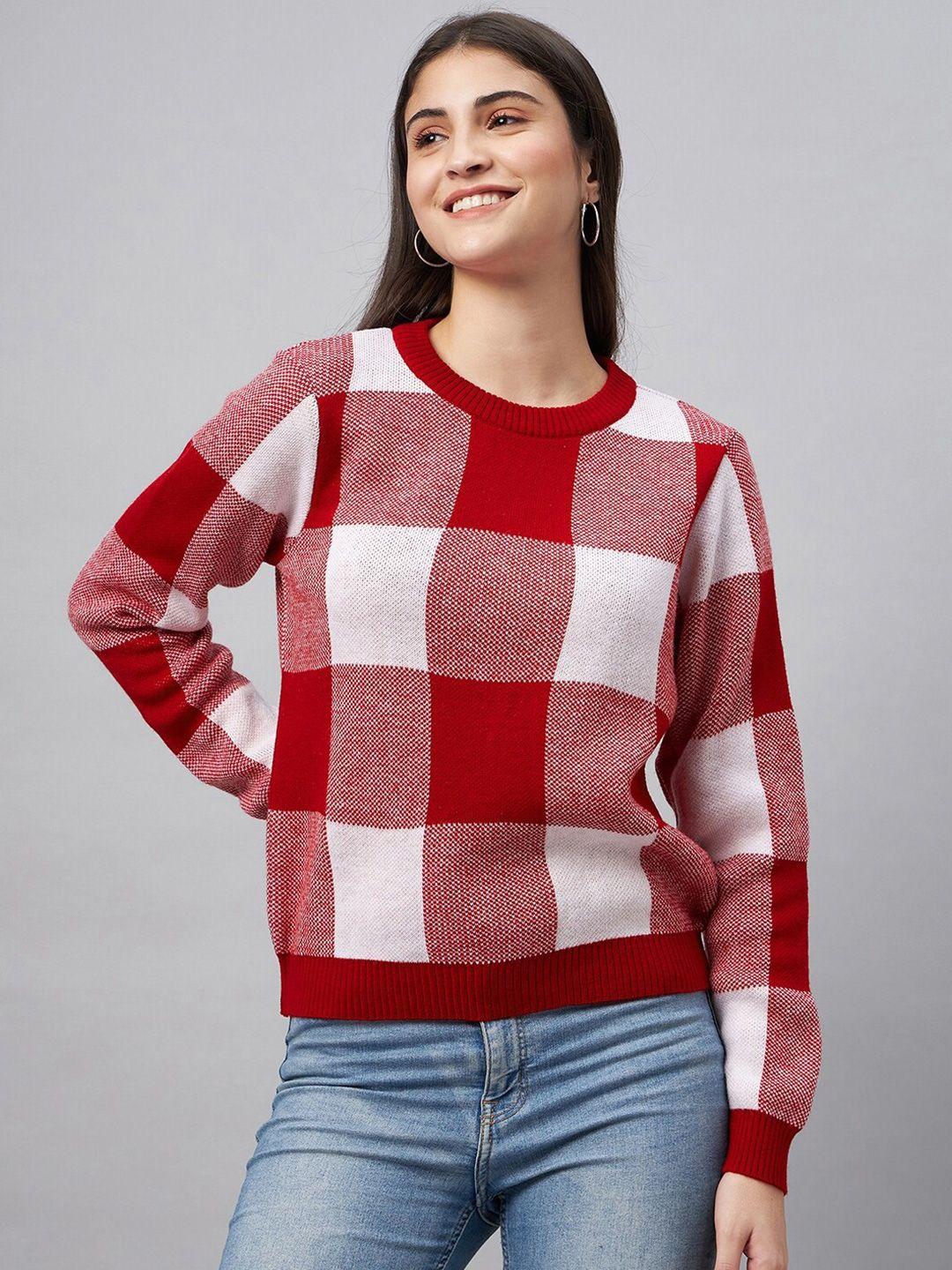 club york checked acrylic pullover