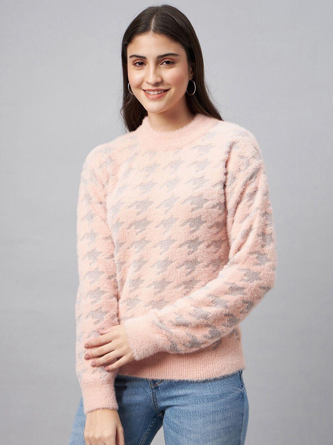 club york boucle self design acrylic pullover