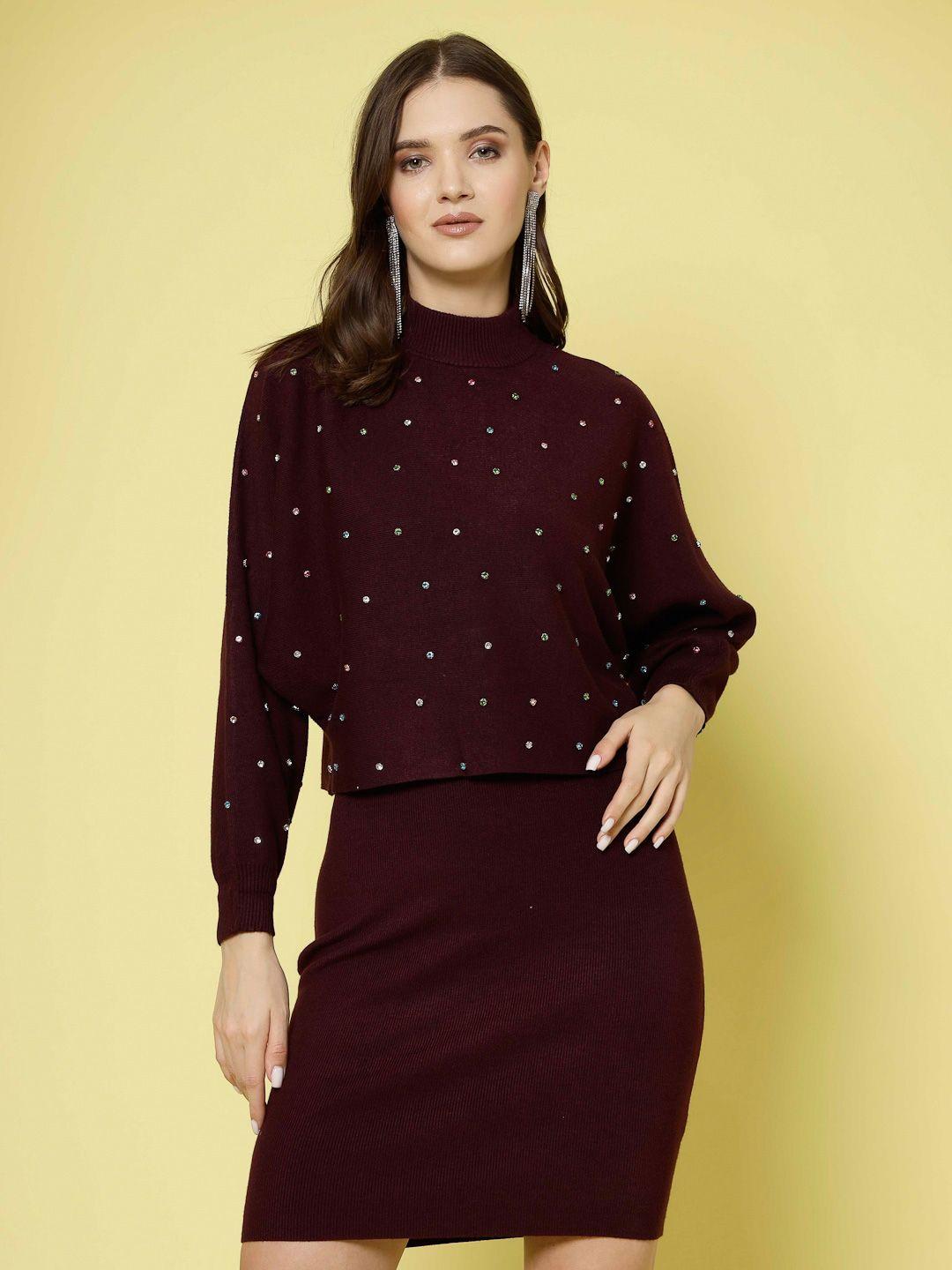 mafadeny embellished sheath dress