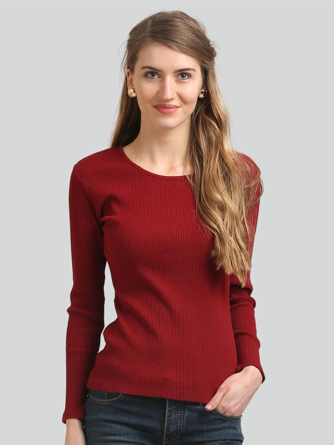 moda elementi maroon top