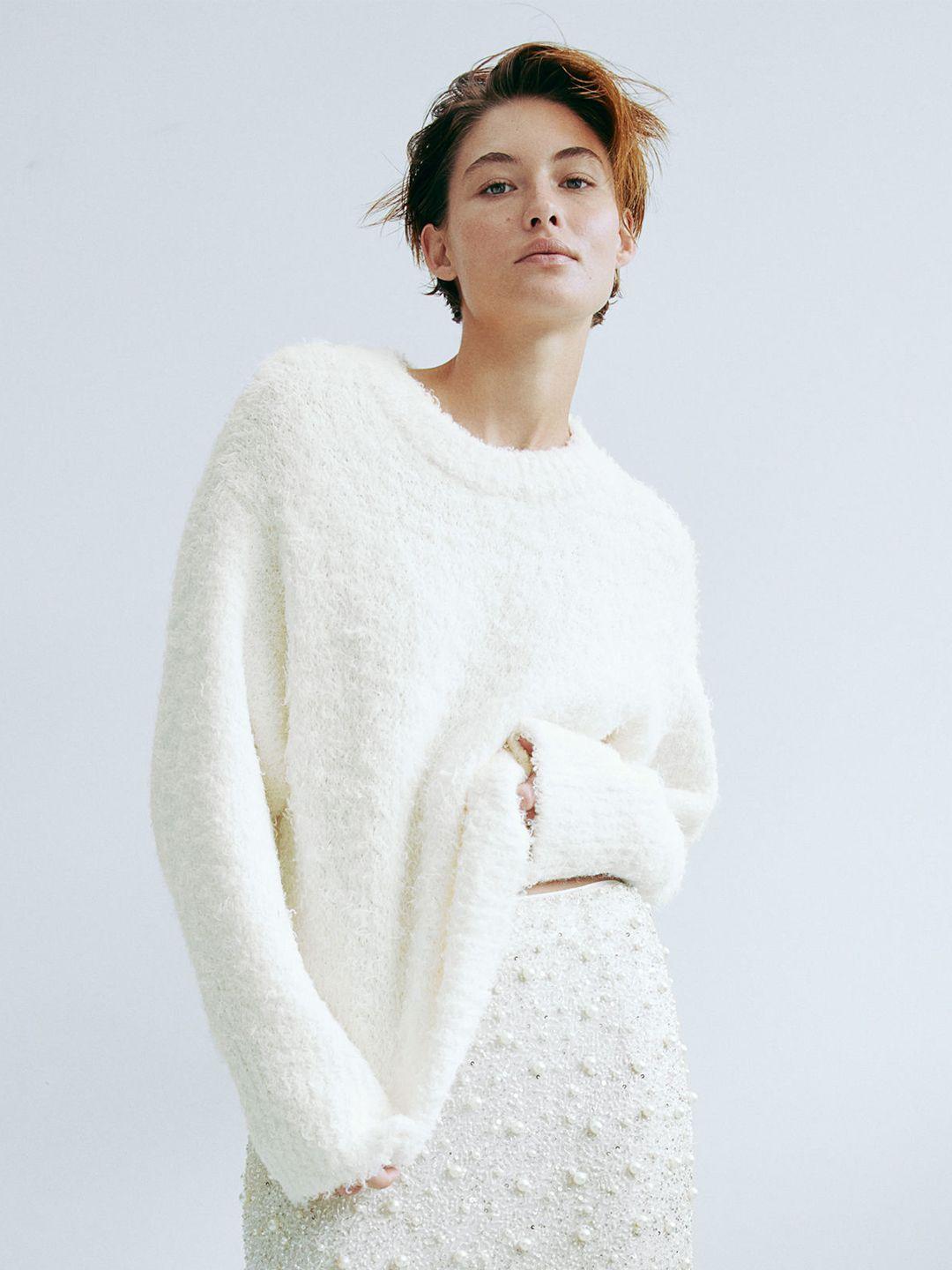 h&m fluffy-knit jumper