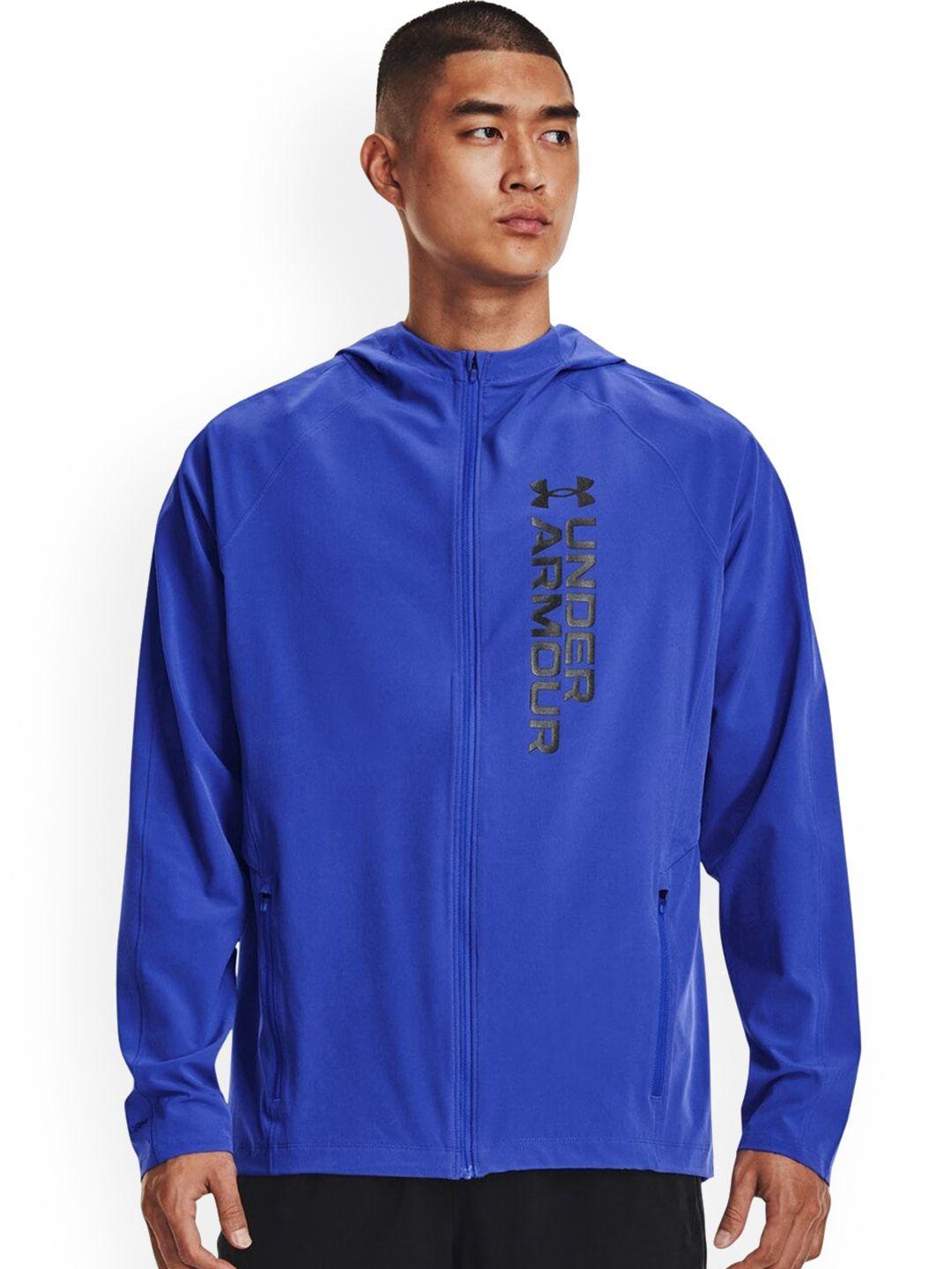 under armour printed outrun the storm running hooded sporty jacket