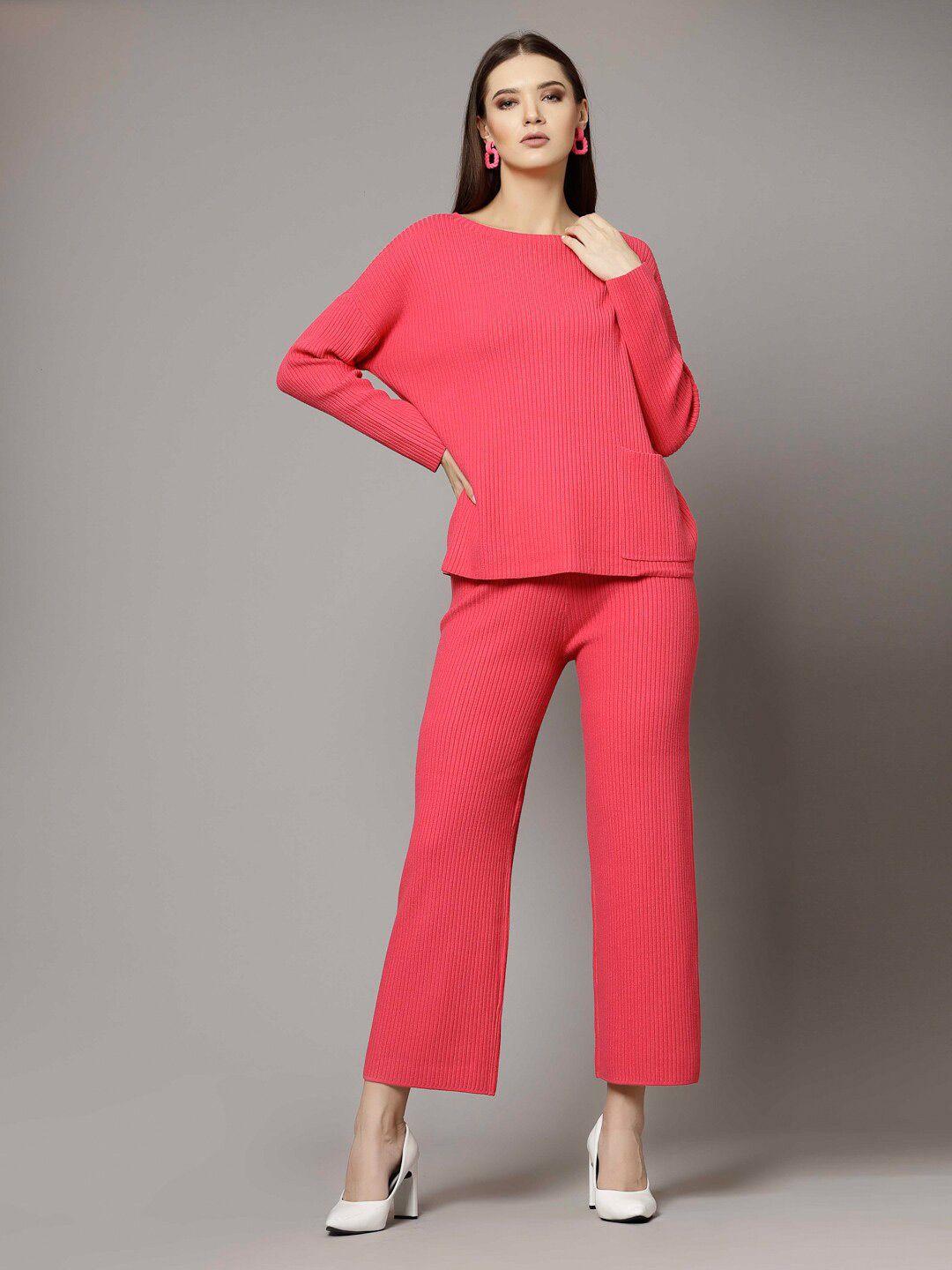 mafadeny ribbed stylish sweatshirt with trousers