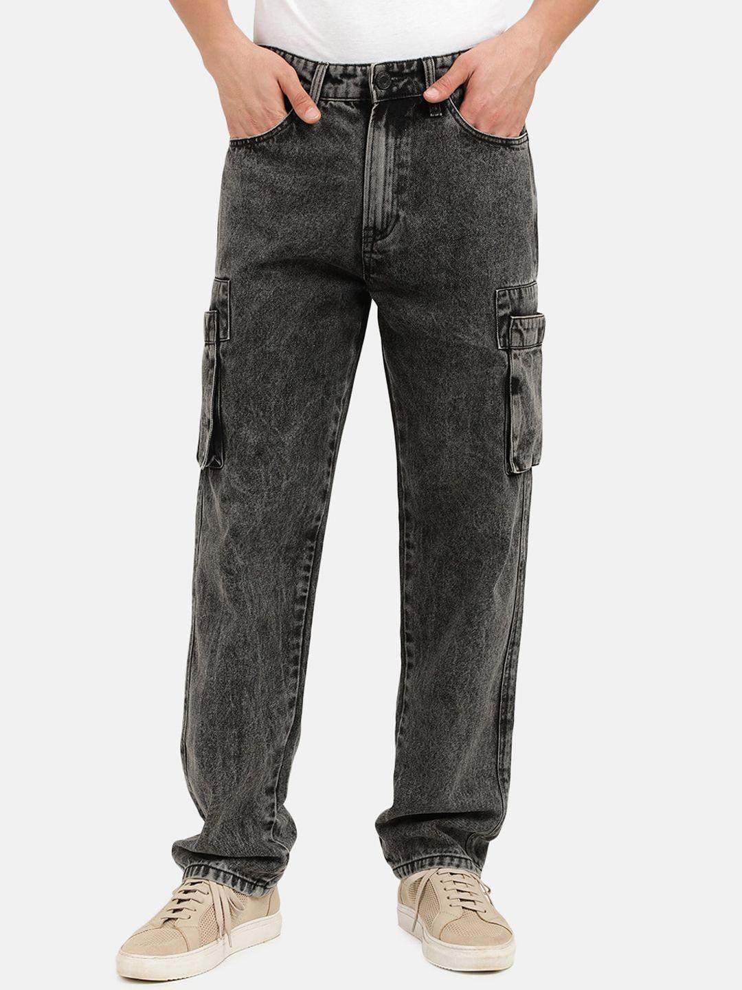 bene kleed men mid rise straight fit cargo jeans