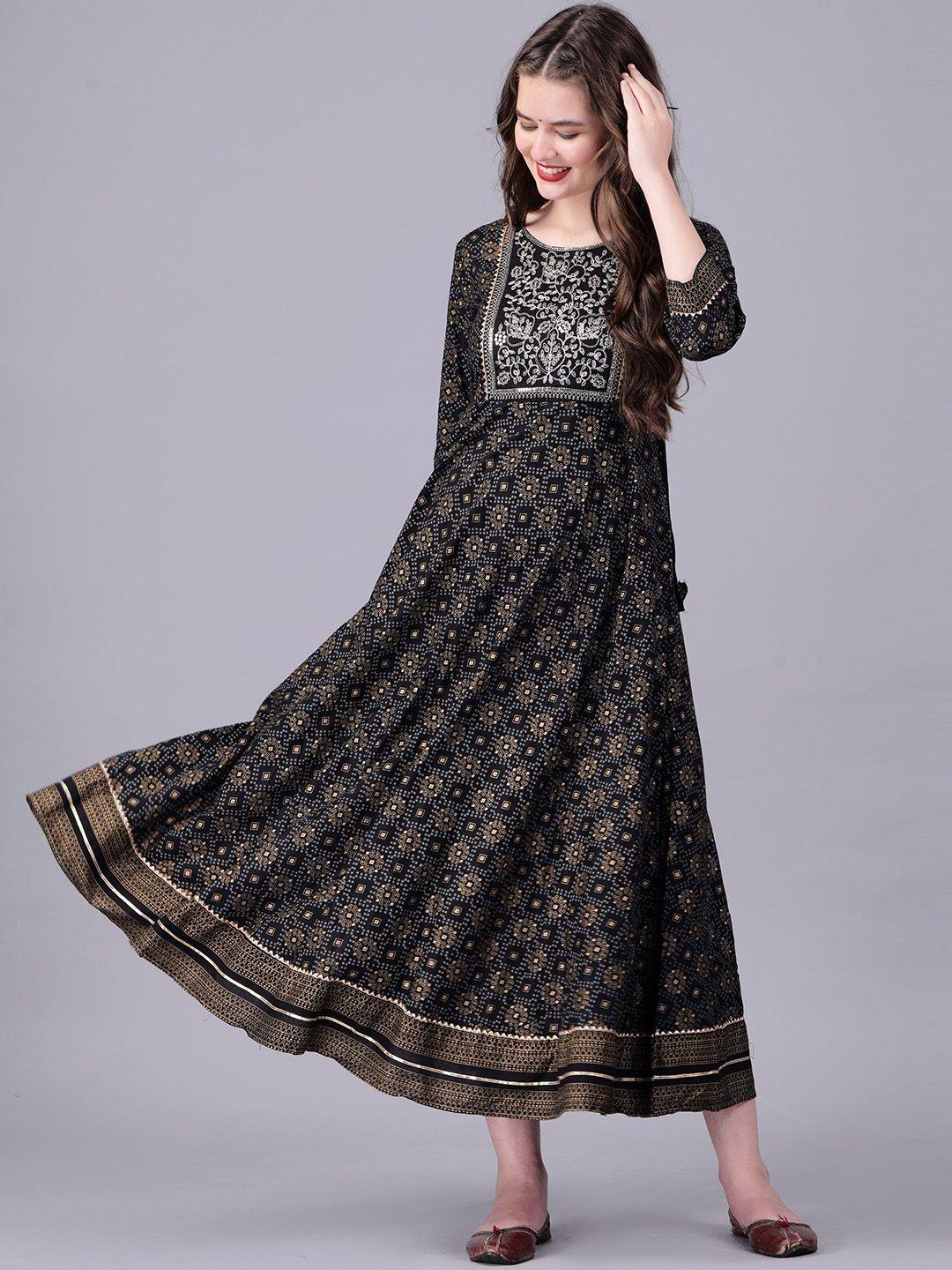 kalini ethnic motifs printed ethnic dress