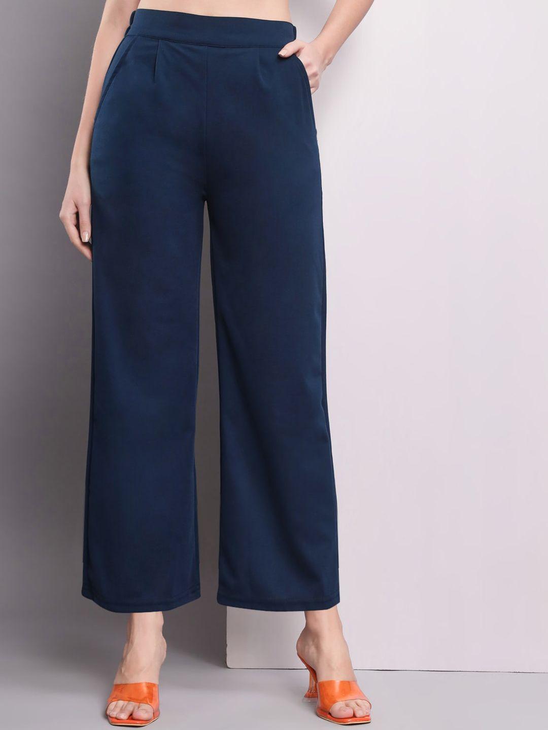 q-rious women relaxed high-rise pleated parallel trousers