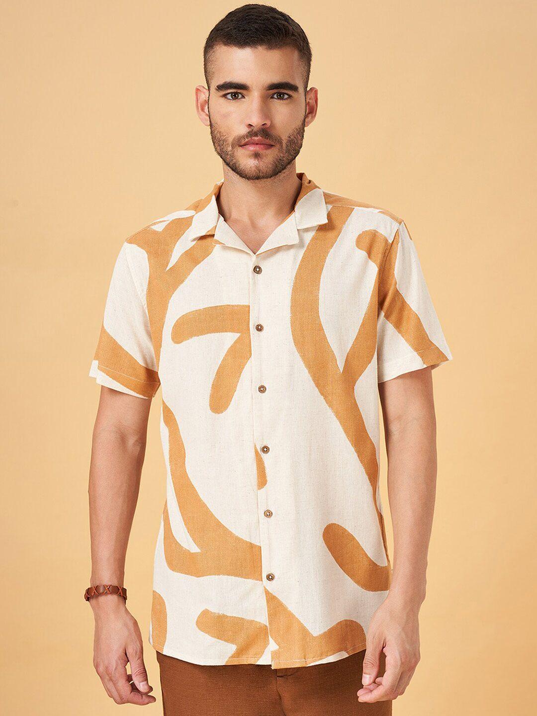 7 alt by pantaloons abstract printed regular fit casual shirt