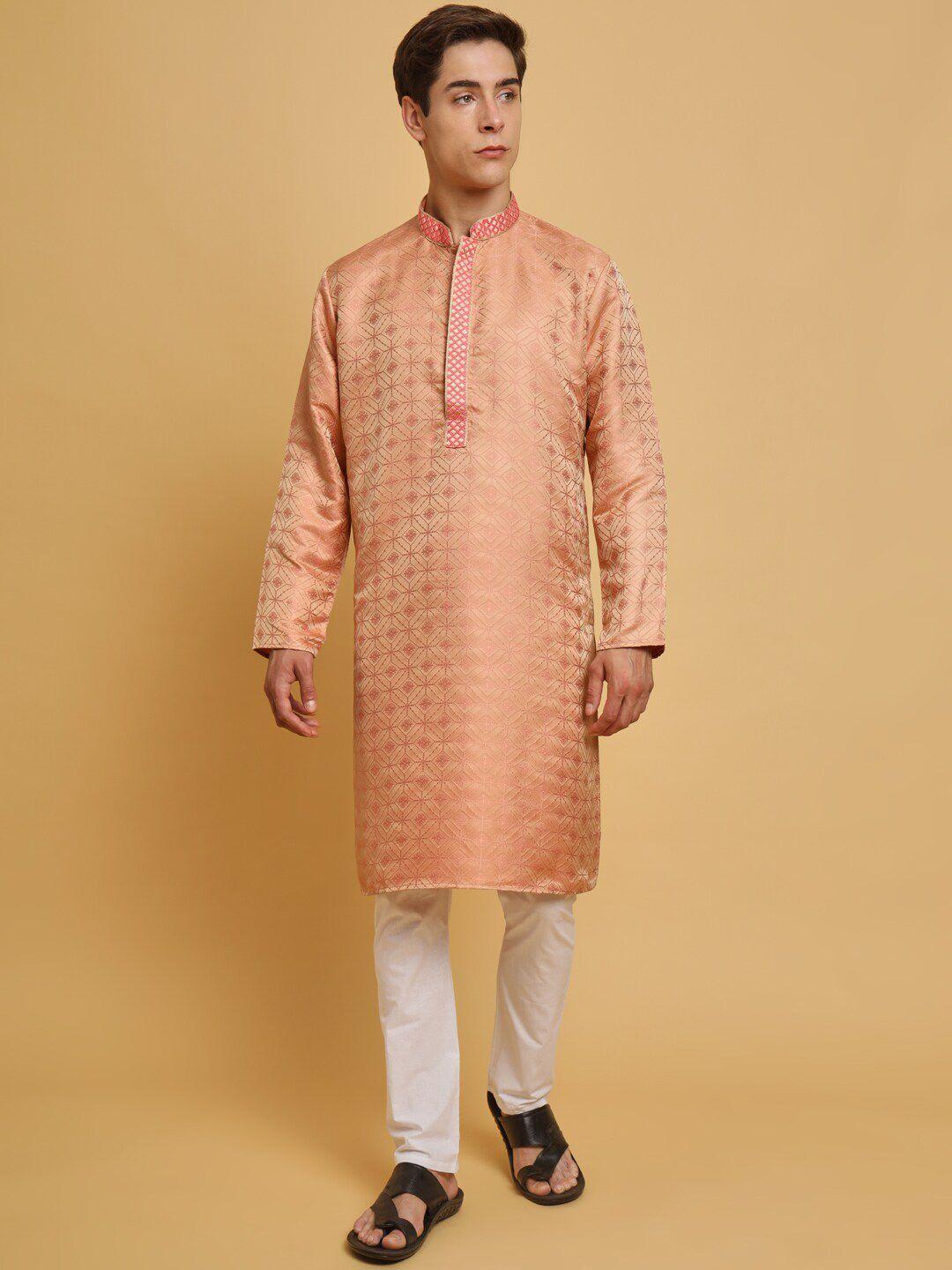 house of pataudi ethnic motif-printed a-line kurta