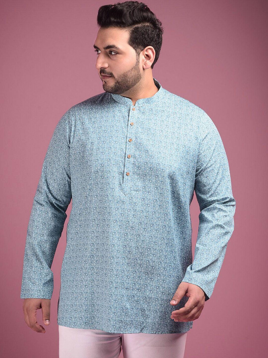 sztori men blue thread work kurta