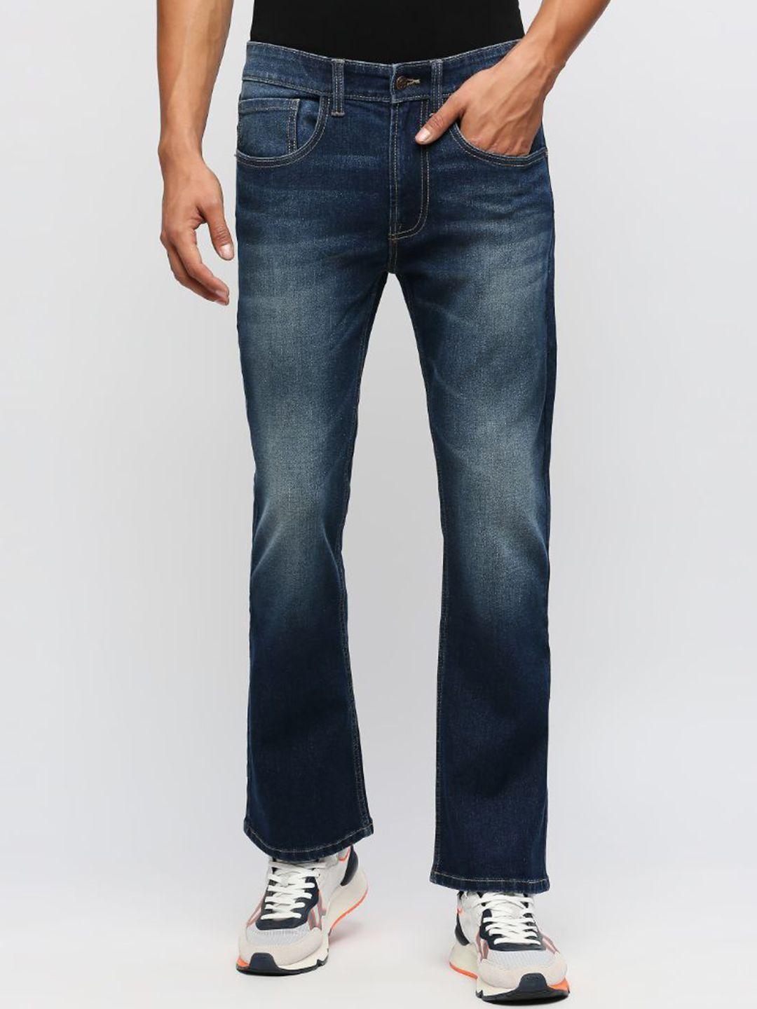 pepe jeans men slim fit highly distressed whiskers & chevrons light fade stretchable jeans