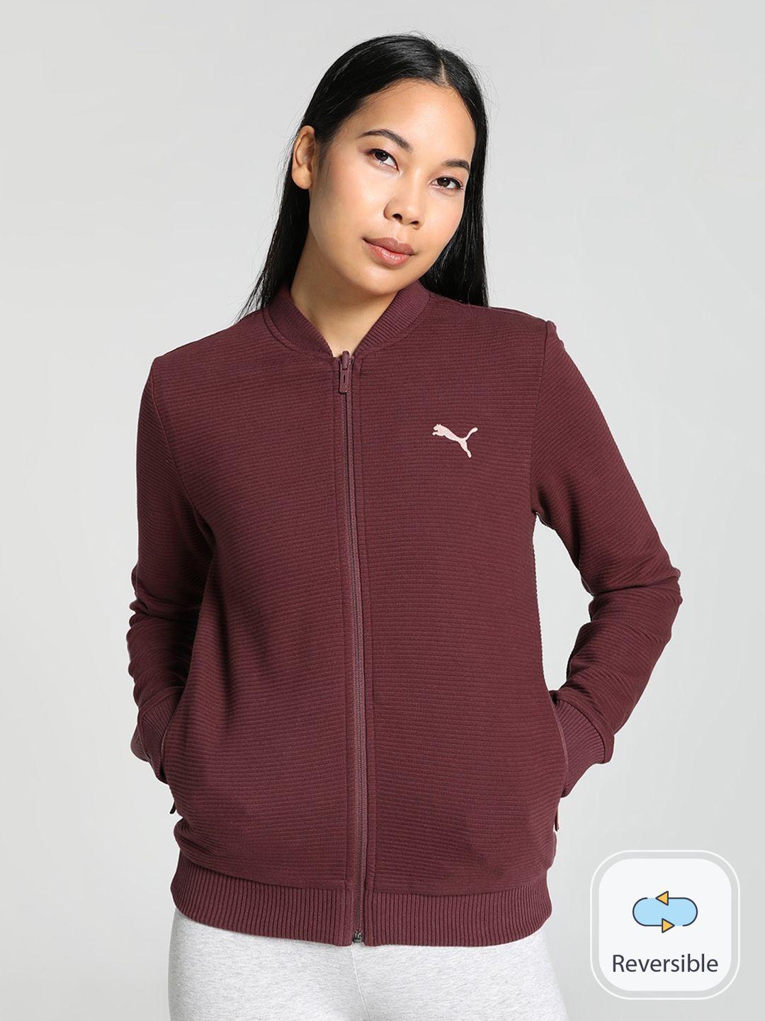 puma reversible full-zip cotton sporty jacket