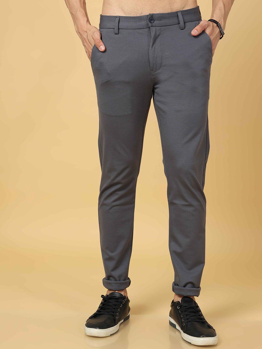 tailoraedge men grey comfort chinos trousers