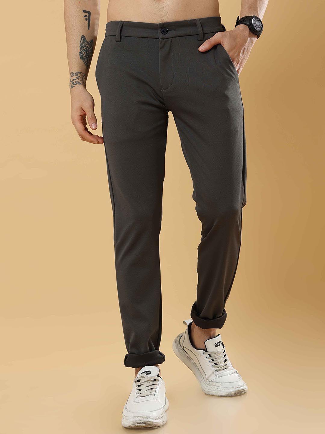 tailoraedge men grey relaxed chinos trousers