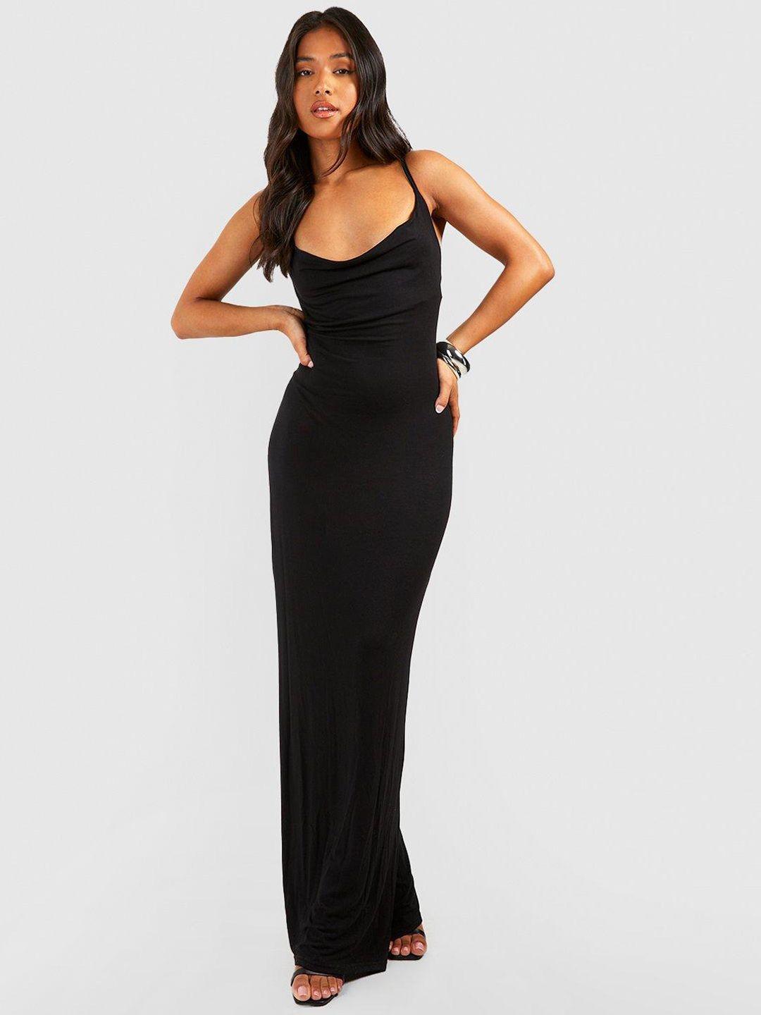 boohoo cowl neck maxi dress