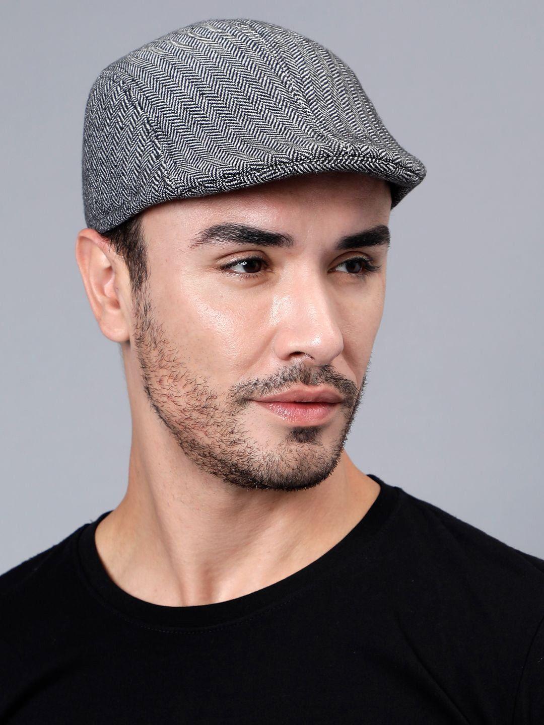 ellis men grey & white ascot cap