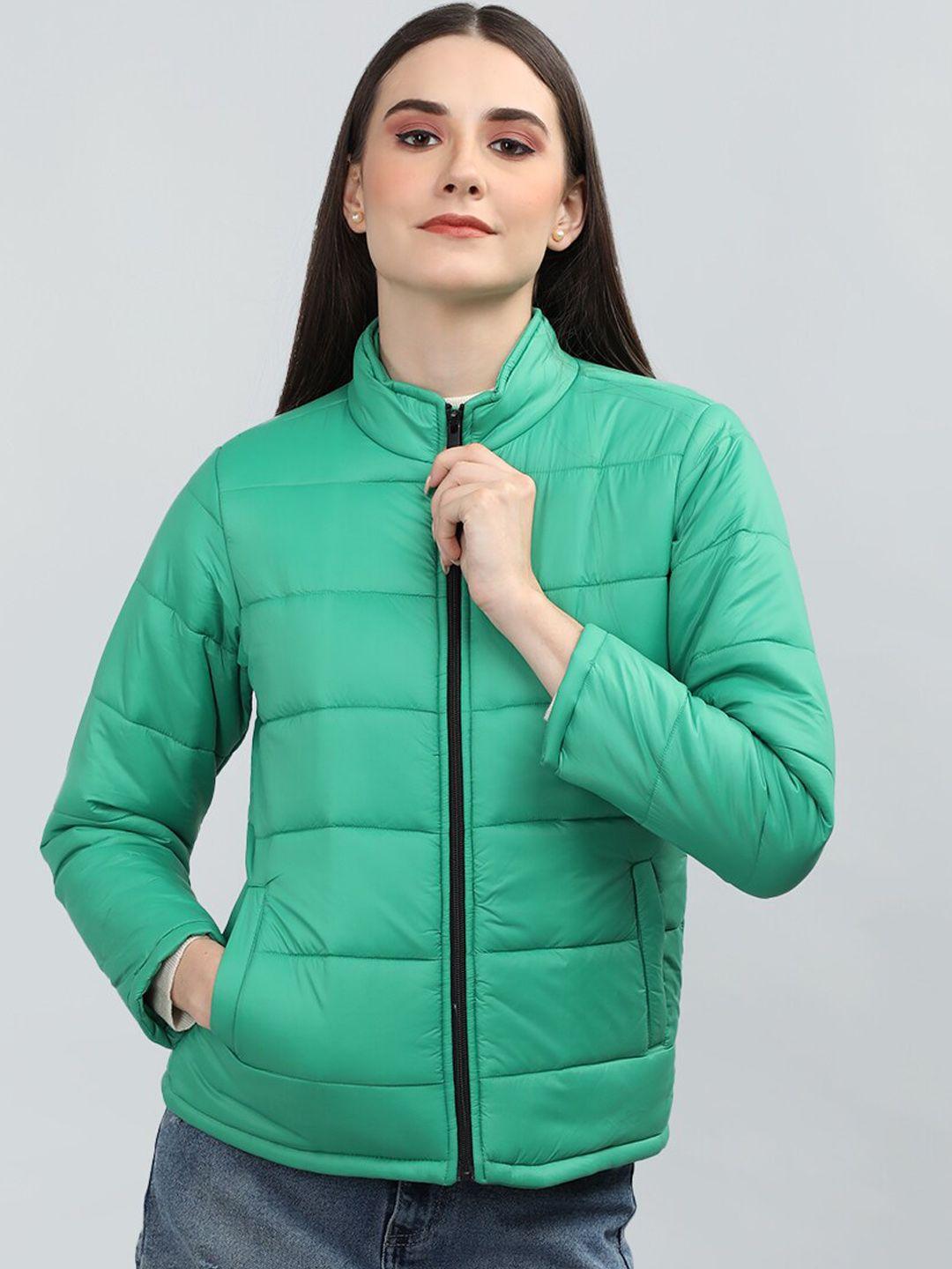 chkokko lightweight mock collar puffer jacket