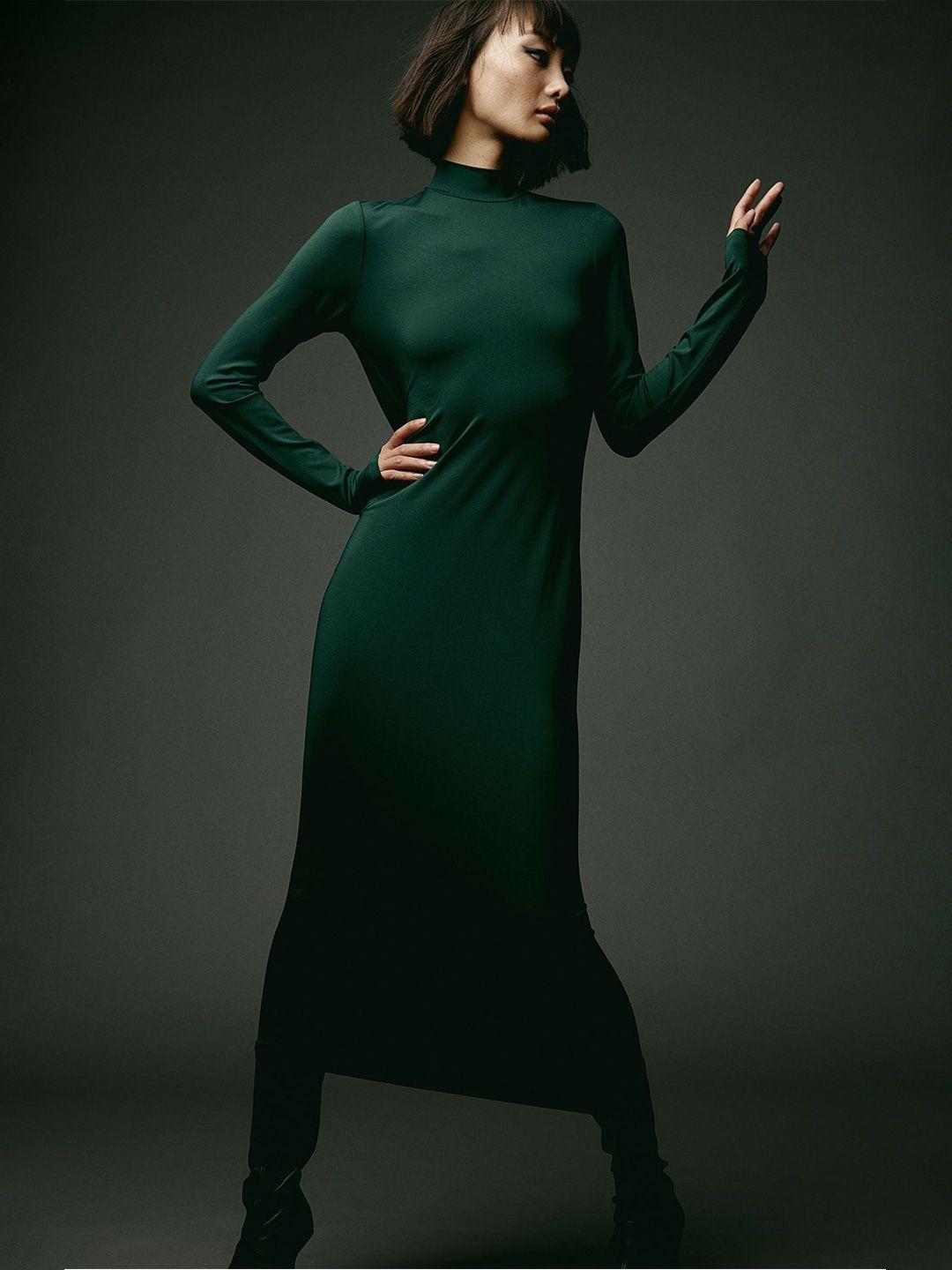 h&m women stand-up collar dresses