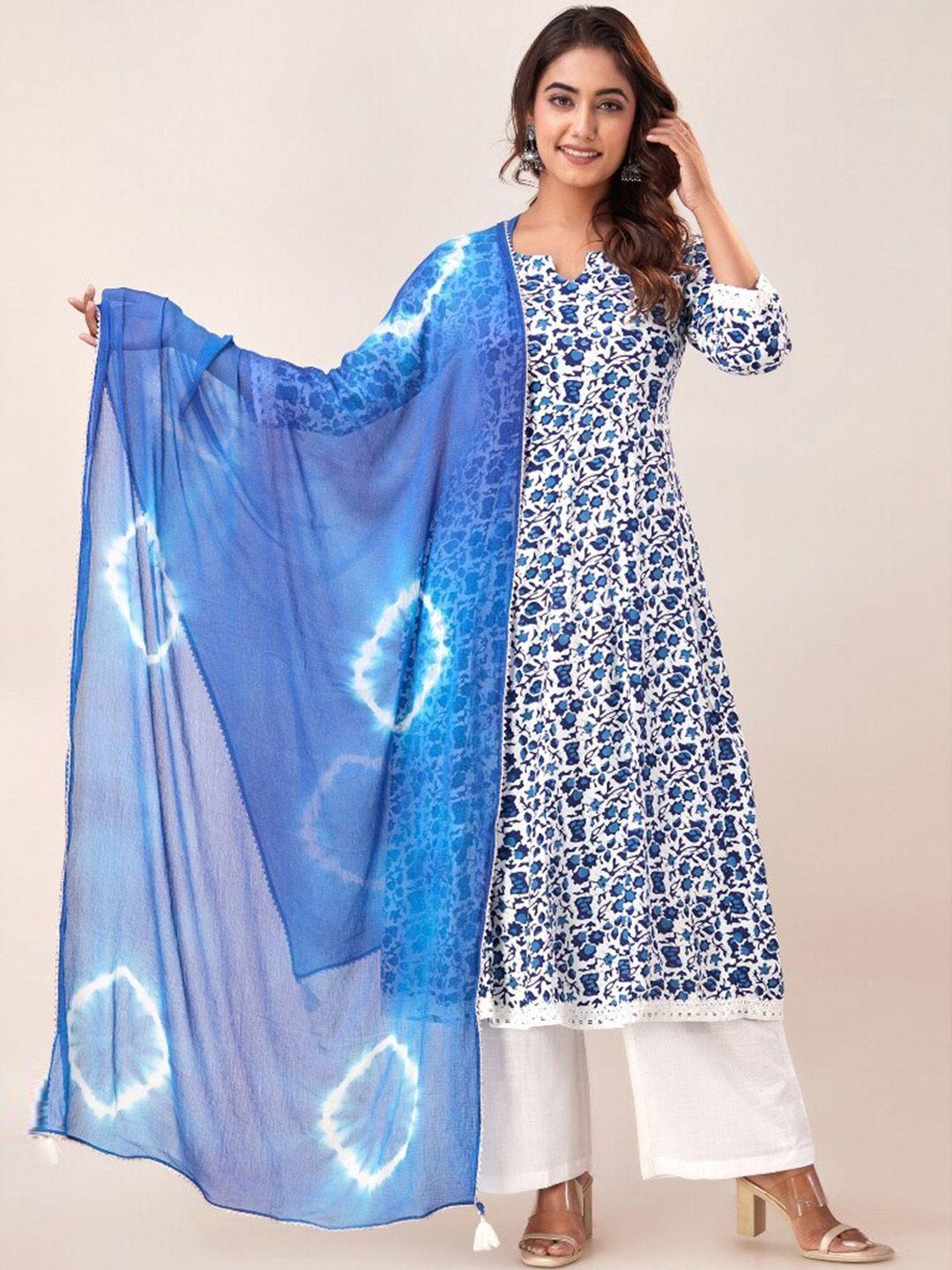 svarchi ethnic motifs printed regular kurta with palazzos & with dupatta