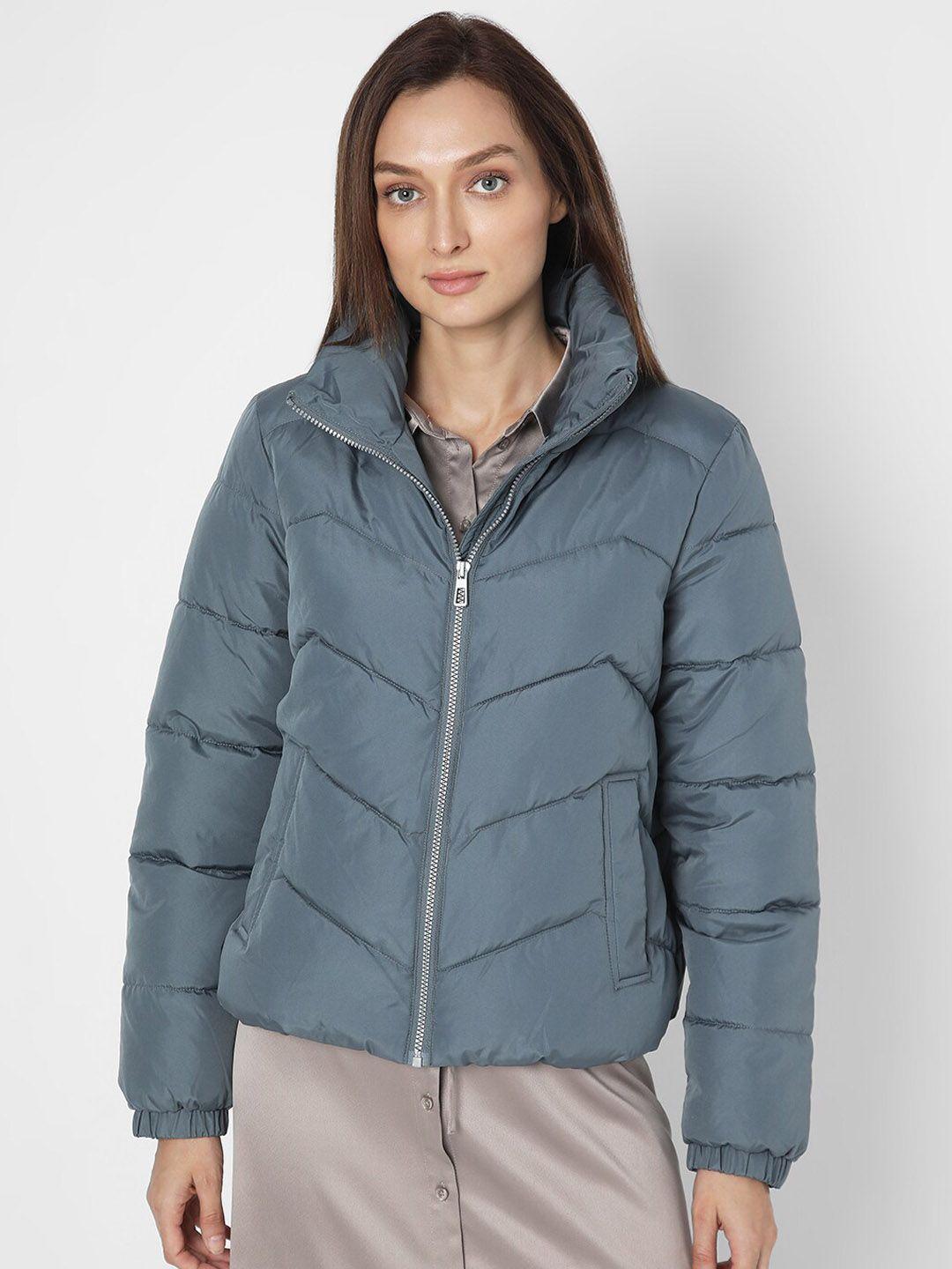 vero moda stand collar puffer jacket