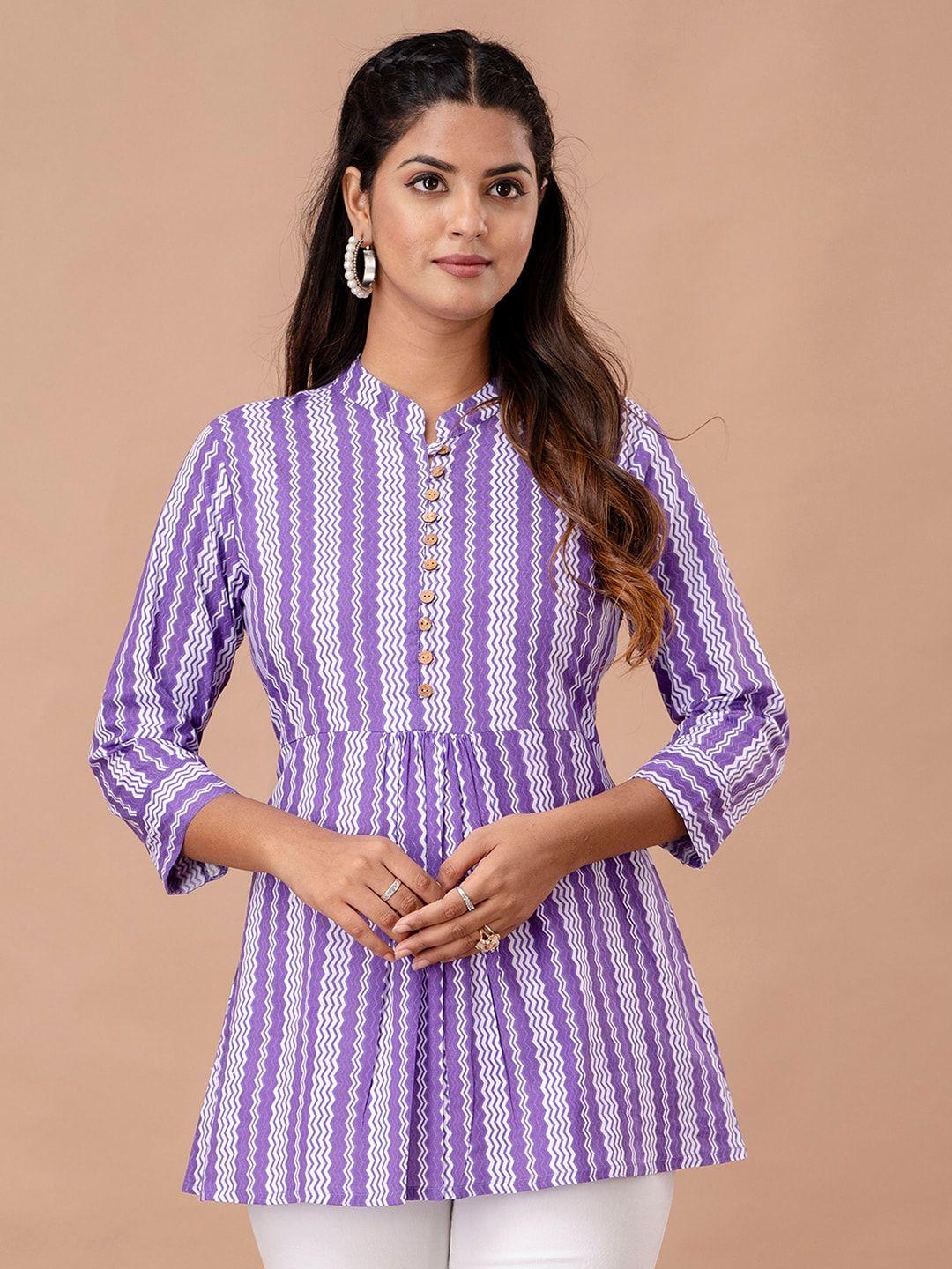 feranoid chevron printed pure cotton kurti