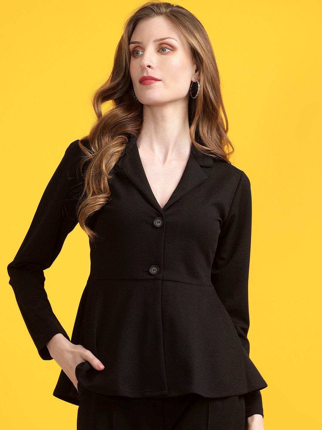 golden kite black layered peplum top