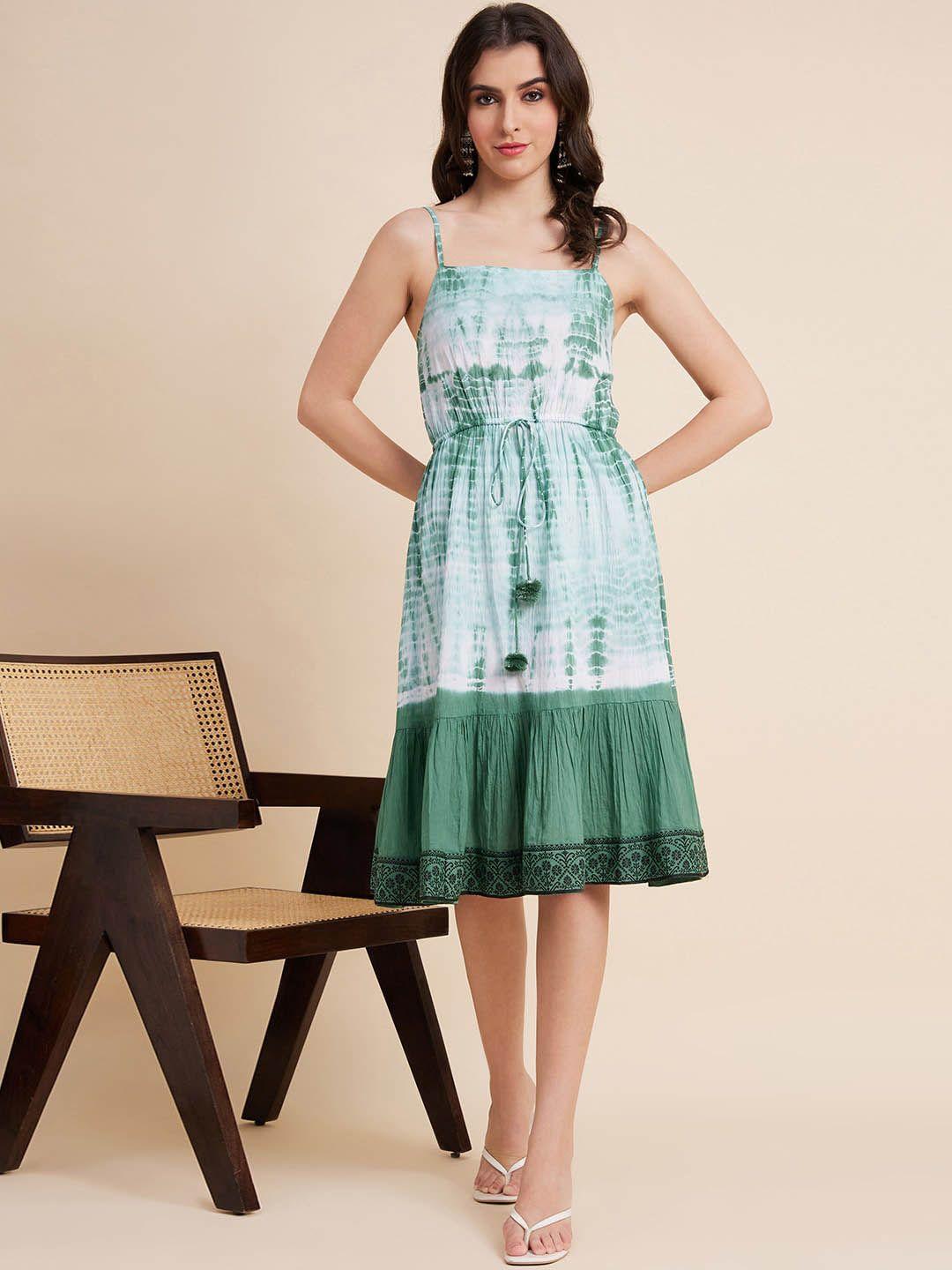 ramas tie and dye cotton a-line dress