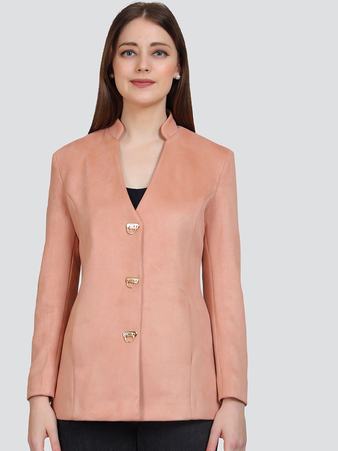 young club classic single-breasted mandarin collar overcoat