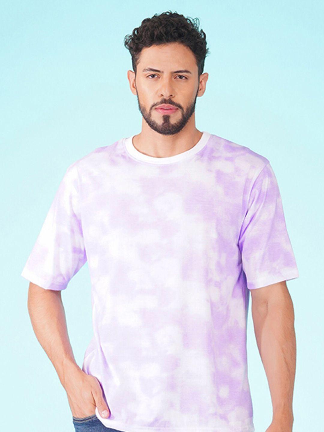 nusyl men purple striped pockets boxy t-shirt