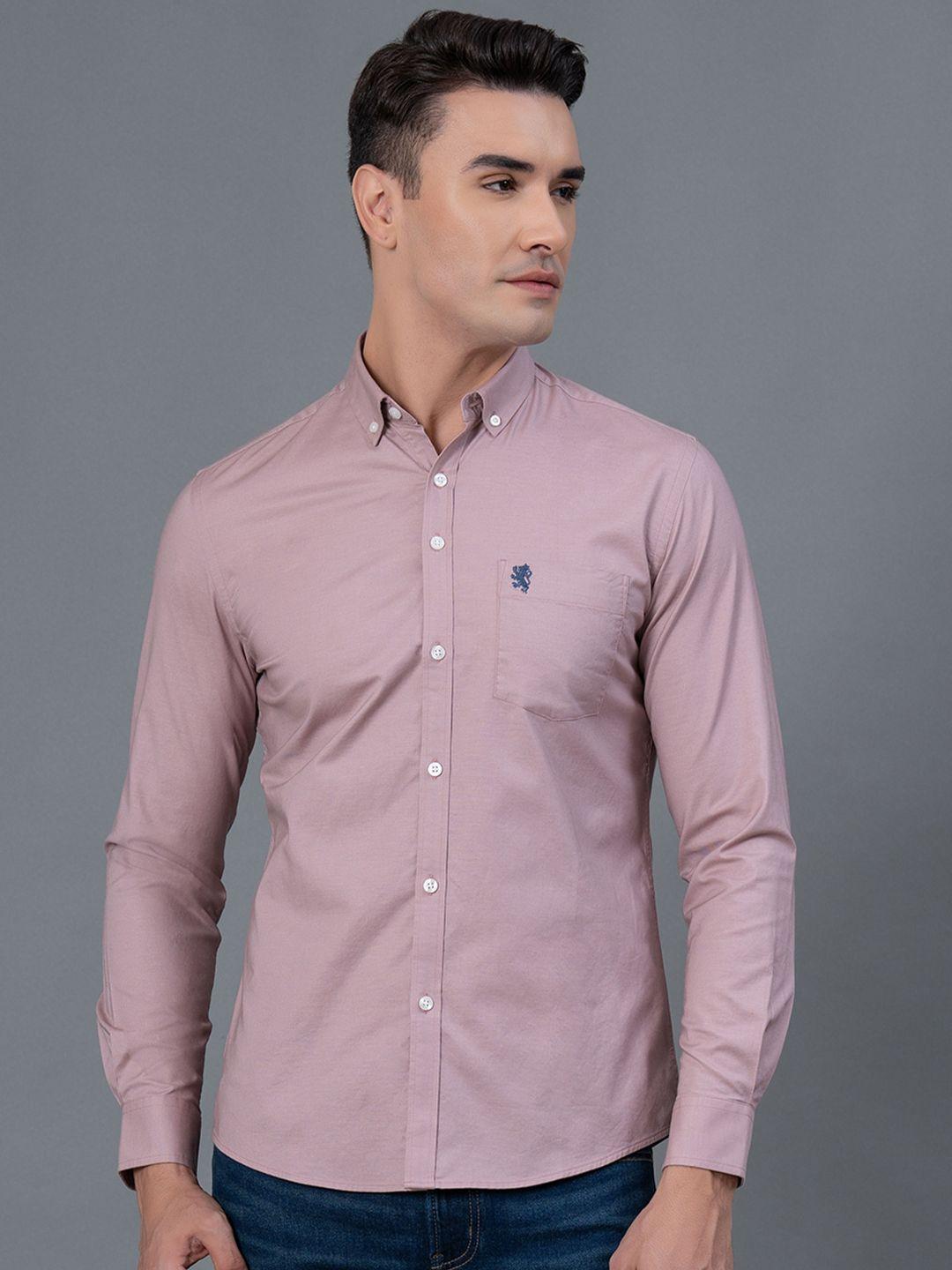 red tape button-down collar opaque casual shirt