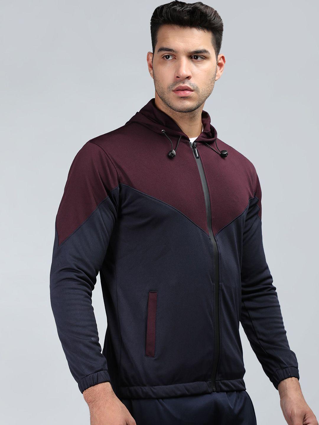 chkokko colourblocked hooded windcheater sporty jacket