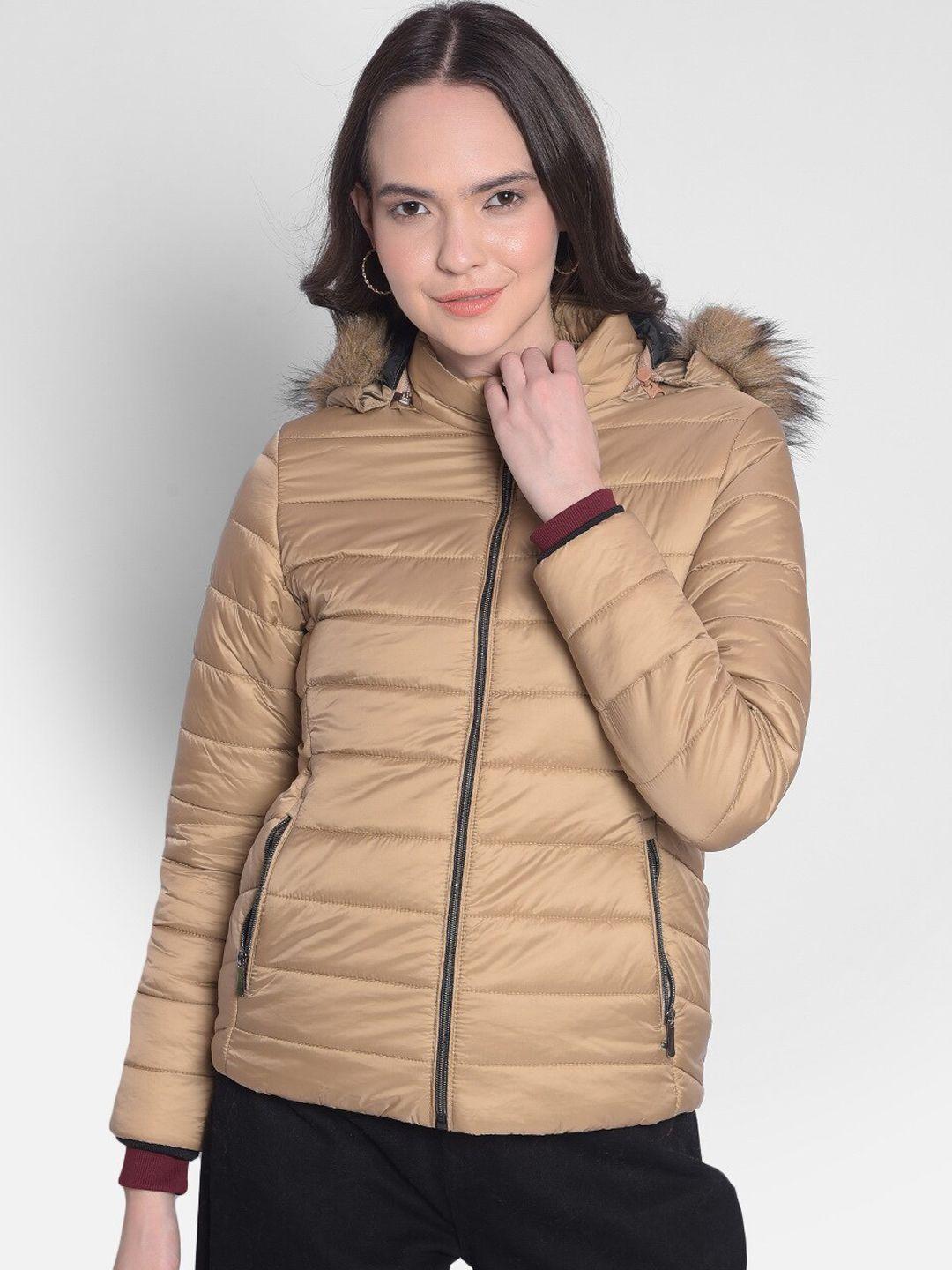 crimsoune club hooded parka jacket with faux fur detail