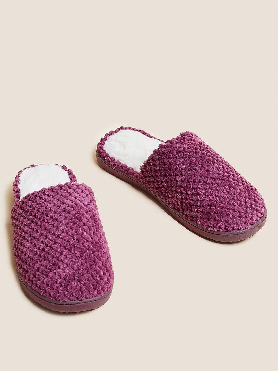 marks & spencer women self design room slippers