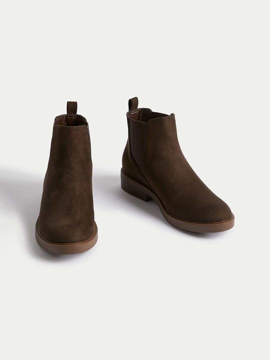 marks & spencer women block-heeled chelsea boots